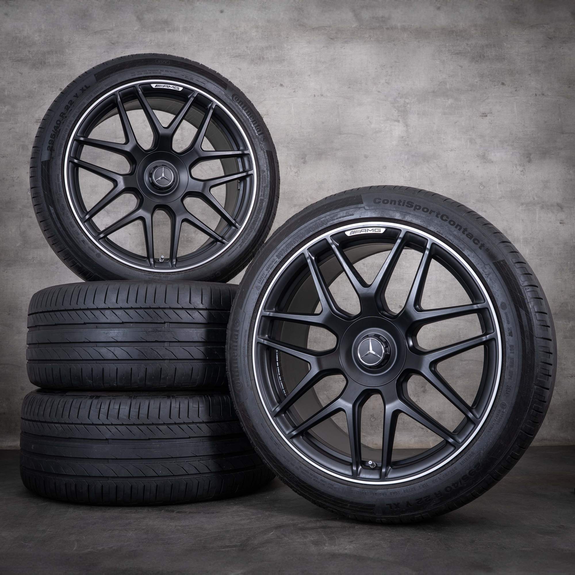 OEM Mercedes-Benz G-Class G63 AMG 22-inch rims W465 W463A summer wheels A4634012000 matte, diamond cut