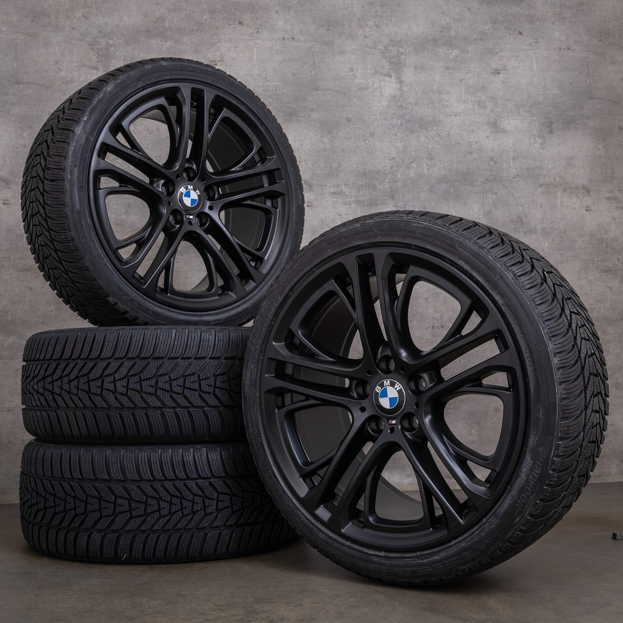 Original BMW X3 X4 vinterhjul 20 tommer F25 F26 fælge Styling 310 M 6787582 6787583 sort mat