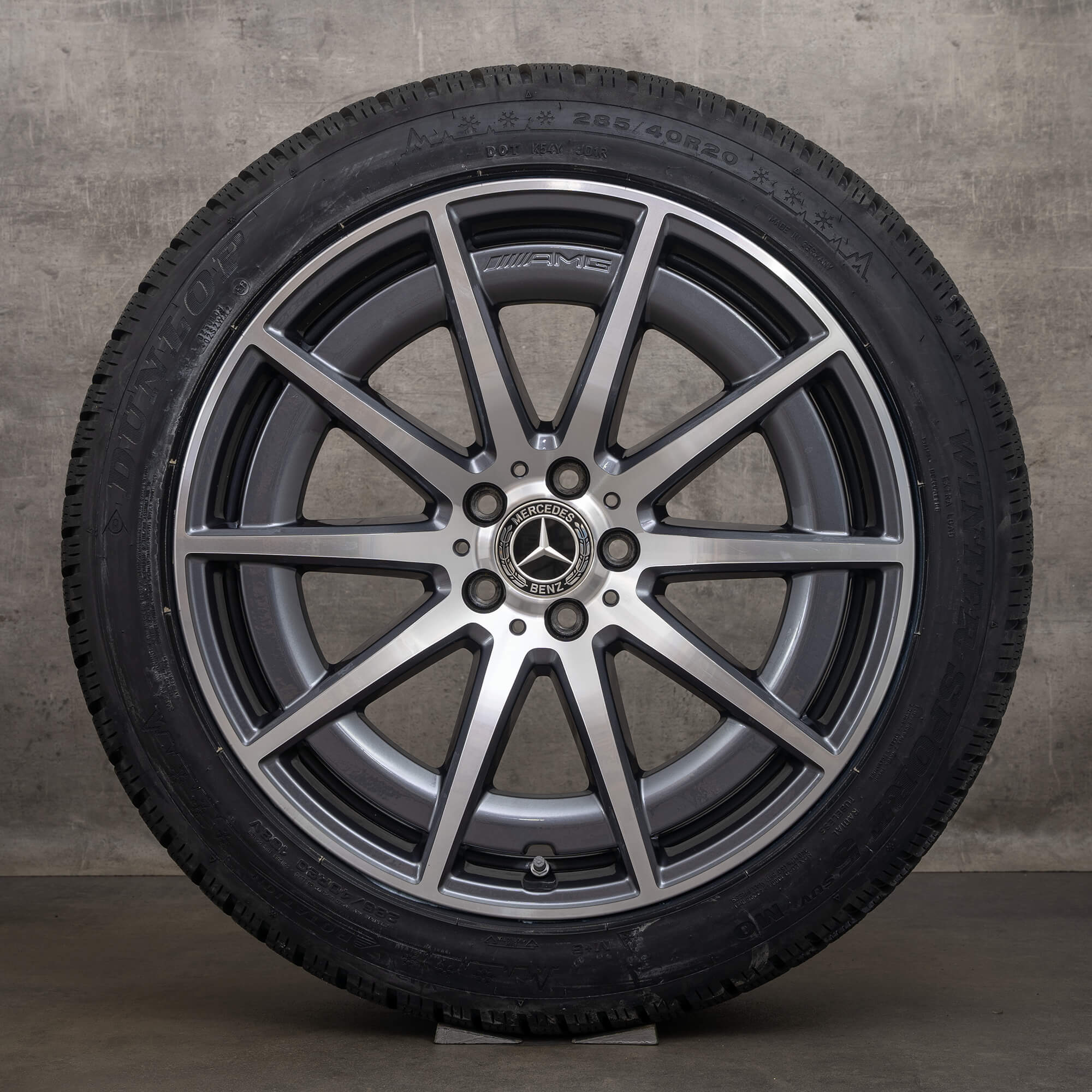 Alkuperäiset Mercedes Benz S-sarjan S 63 E AMG talvirenkaat 20 tuuman W223 Performance vanteet A2234011900 A2234012000 himalajanharmaa Kiillotettu UUSI