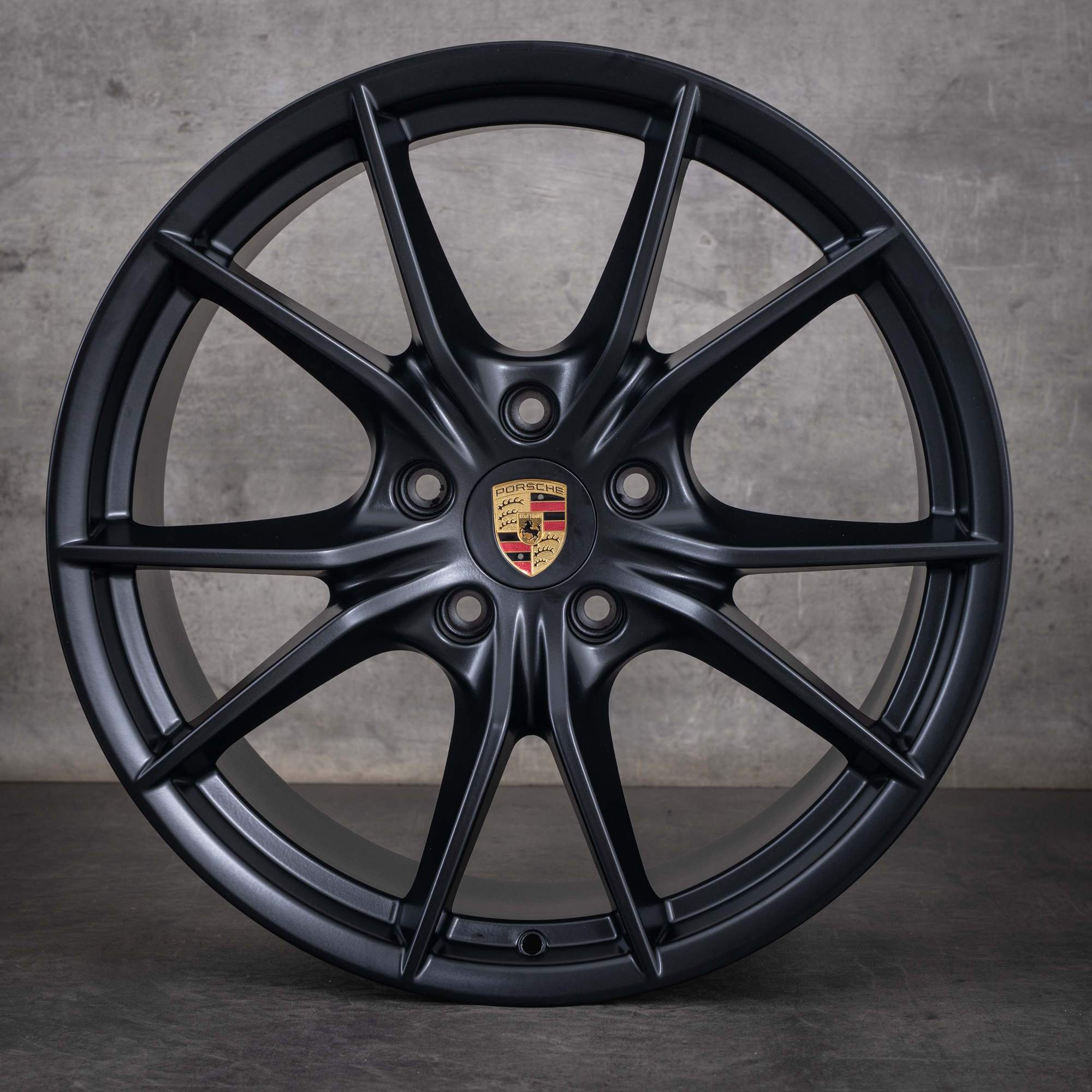 Oryginalne felgi Porsche 991 II 20 cali Carrera 4 i S GTS 99136271000 99136276003, matowa czerń