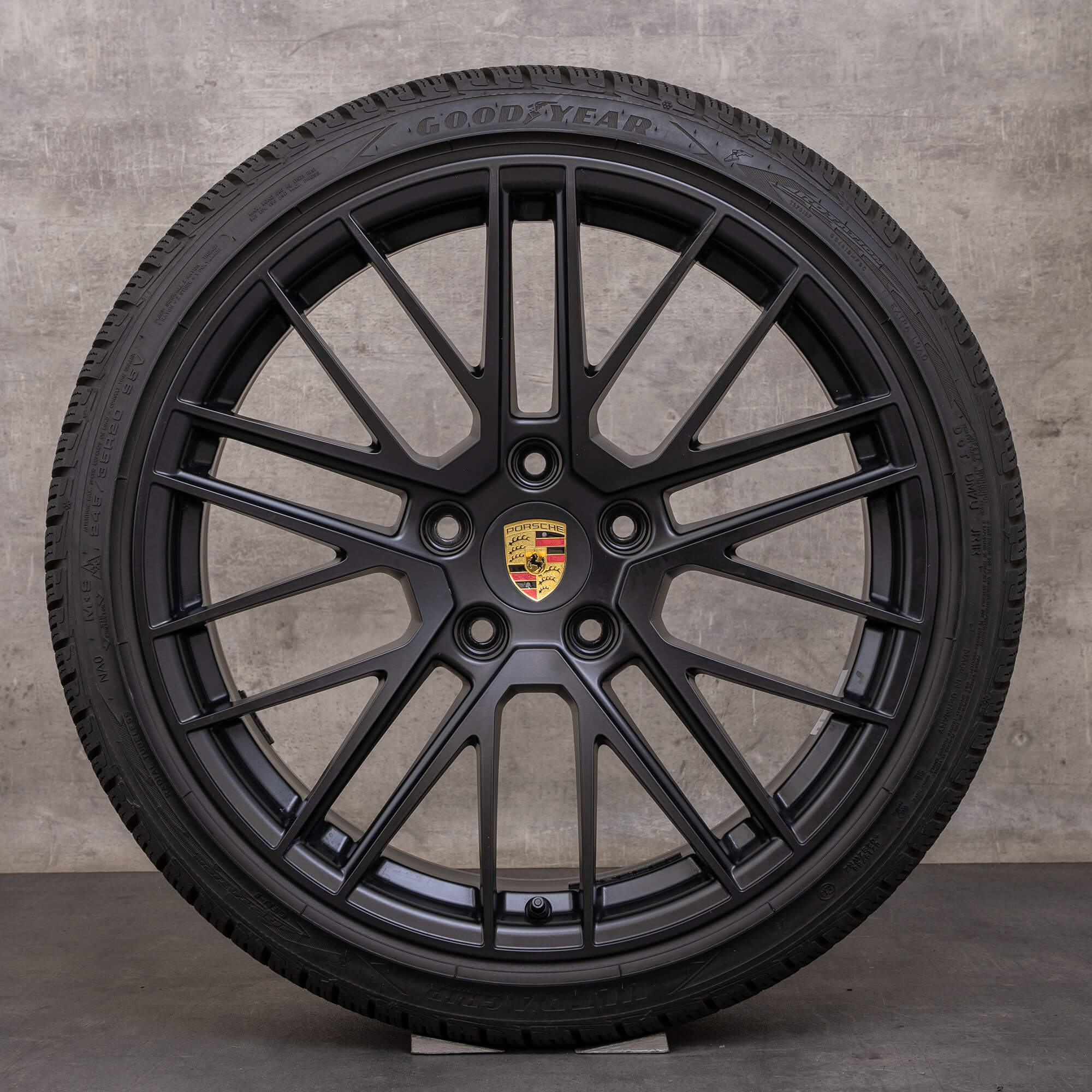 Orijinal Porsche 911 kış jant lastikleri 20 21 inç 992 Turbo & S Cabriolet jantlar 992601025P 992601025Q siyah mat