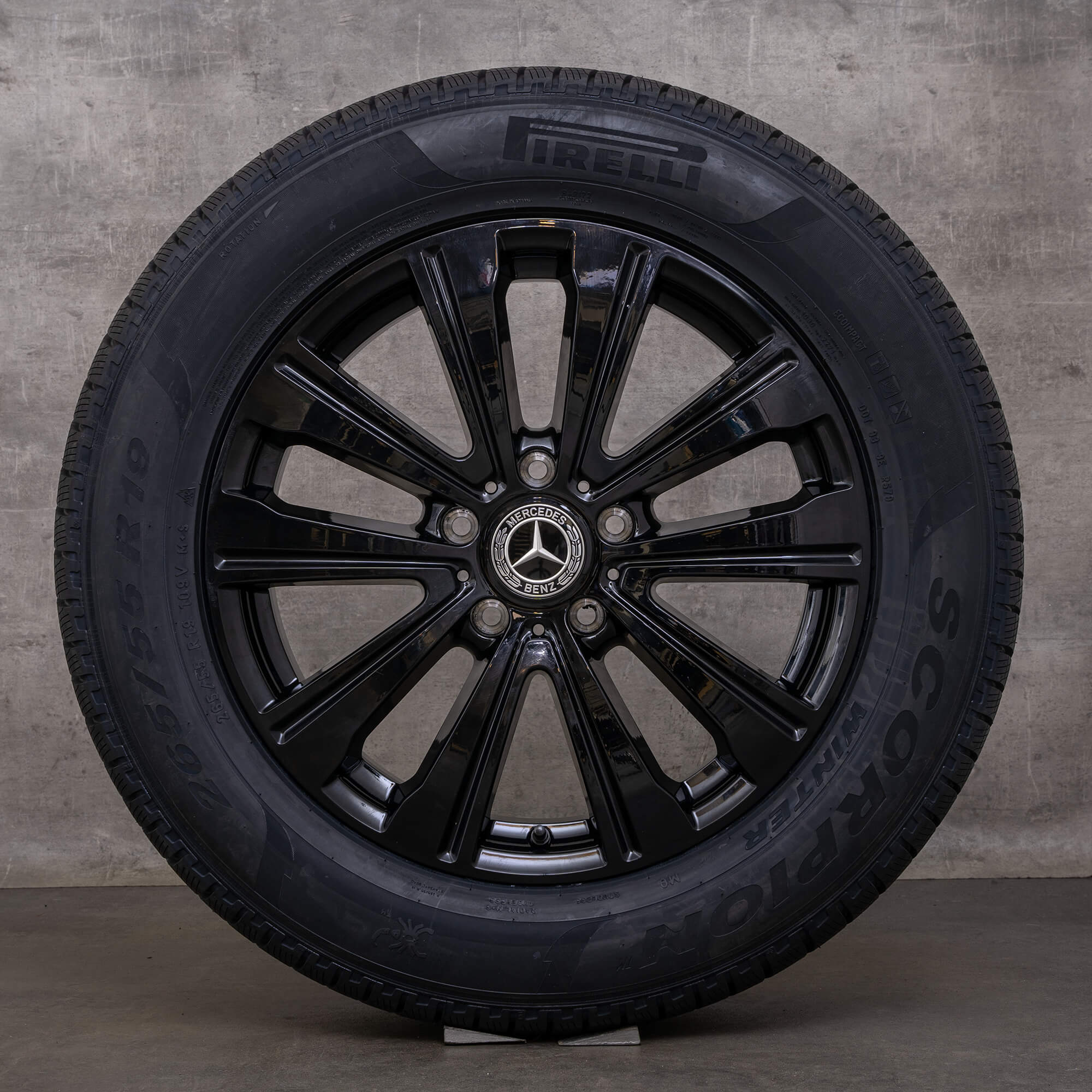 Originele Mercedes Benz G-Klasse winterwielen 19 inch W463A G500 velgen A4634011100 zwart hoogglans NIEUW