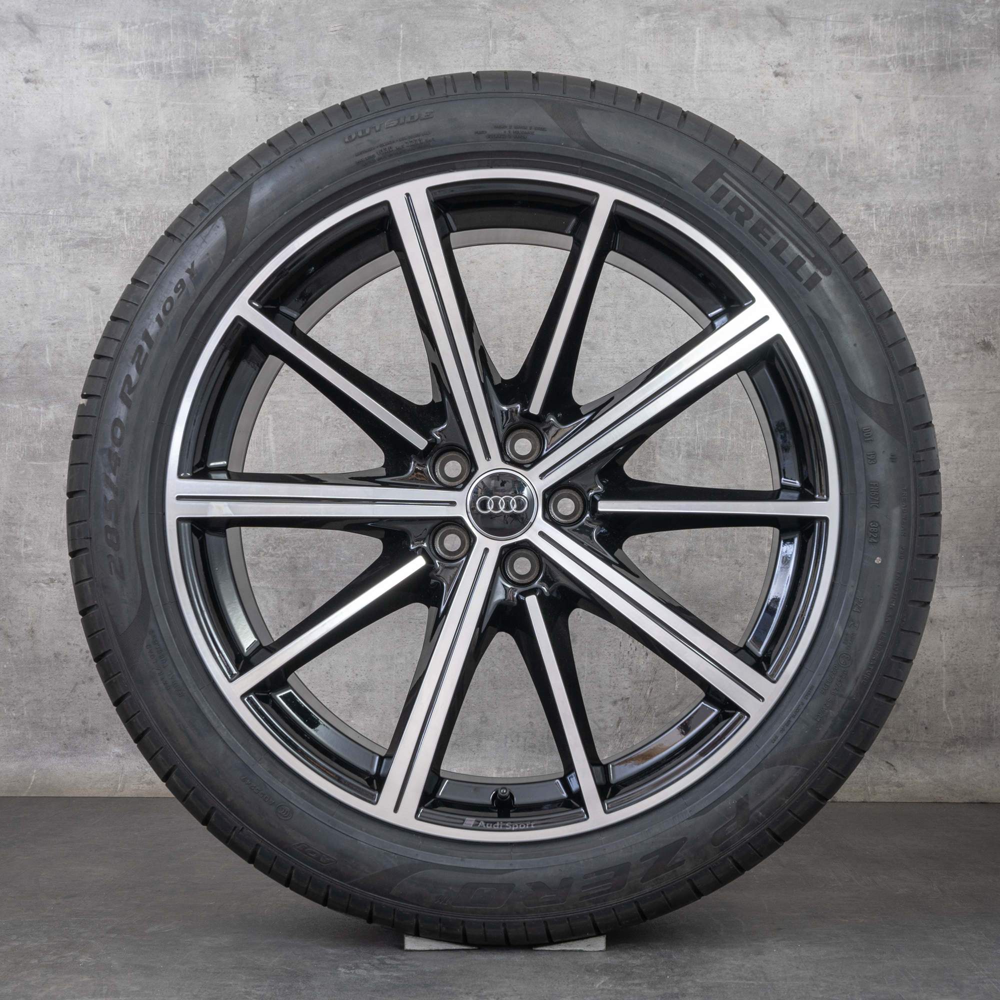 Oryginał Audi Q7 SQ7 felgi 21 cali 4M koła letnie 4M0601025CC granit polerowane
