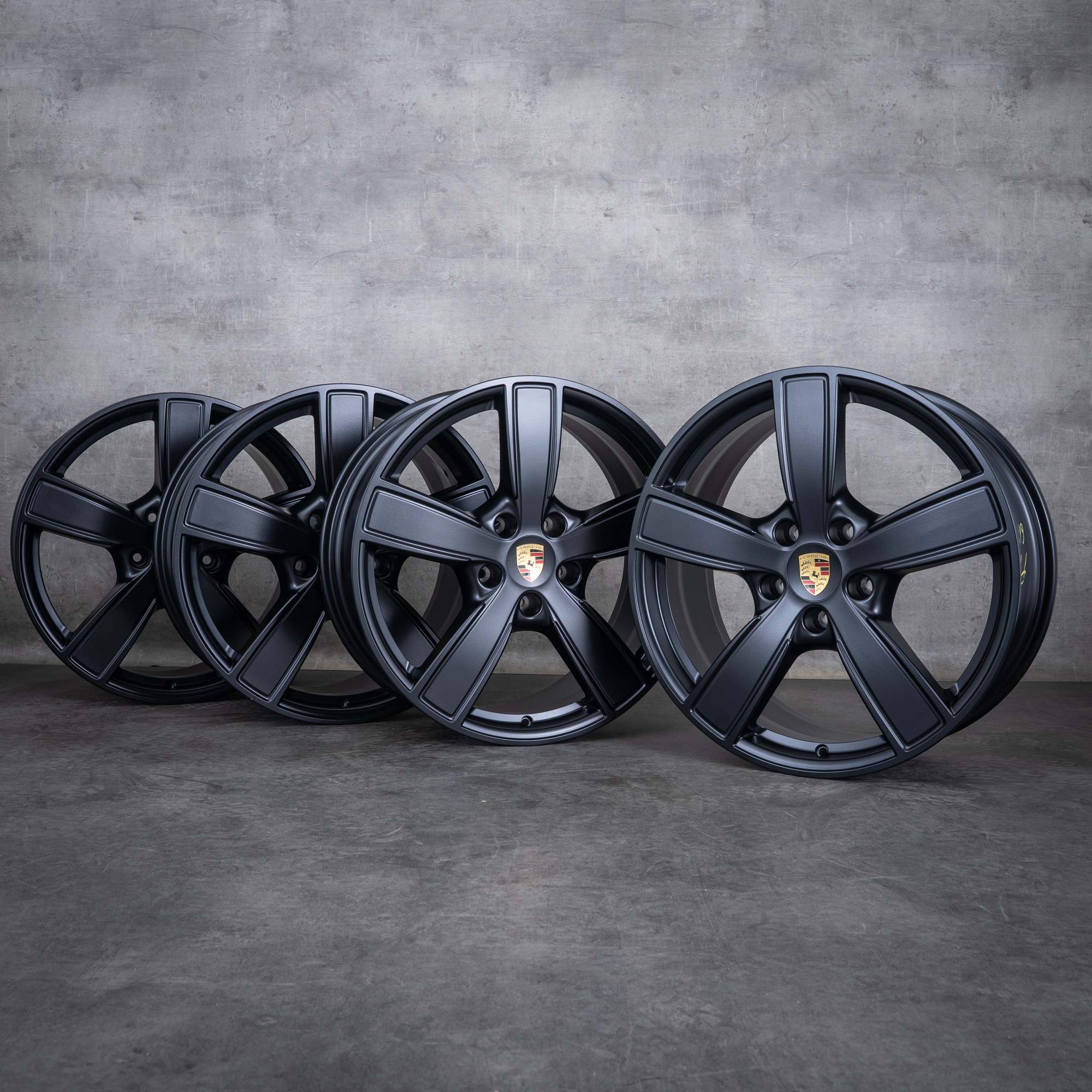 Alkuperäiset Porsche Cayenne 20 tuuman vanteet 9YA E3 9Y0601025BP 9Y0601025BQ Sport Classic musta mattamusta