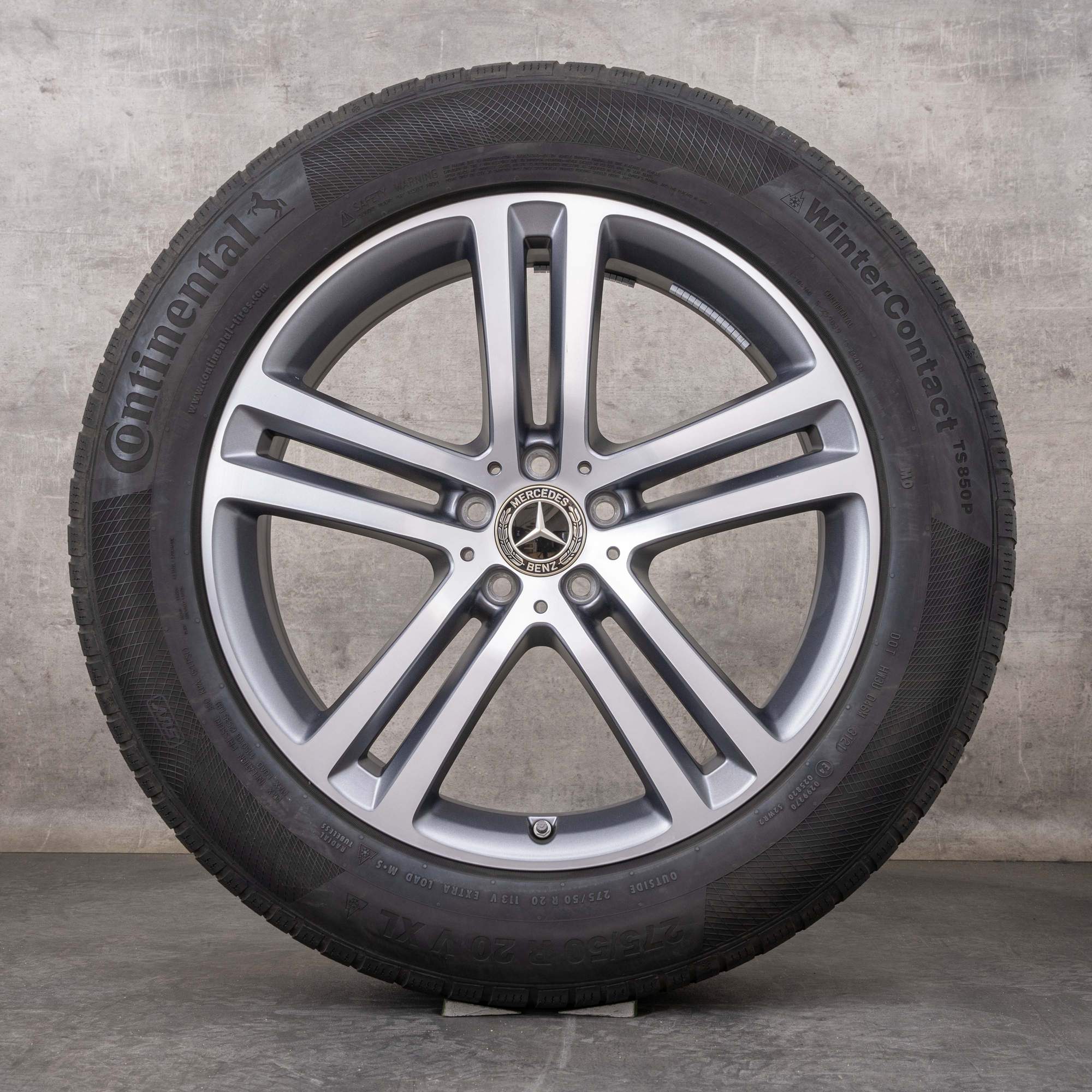 Oryginalne koła zimowe Mercedes Benz GLE 20 cali X167 C167 felgi A1674012400 A1674012500 himalaya szary mat polerowane