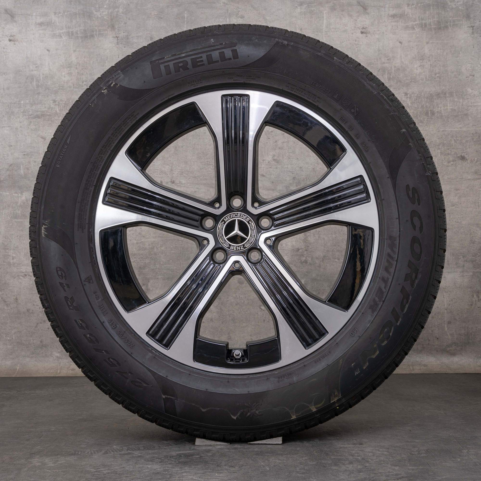Original Mercedes Benz GLE Winterräder 19 Zoll C167 V167 Coupe Felgen A1674013201 A1674013501 schwarz glanzgedreht