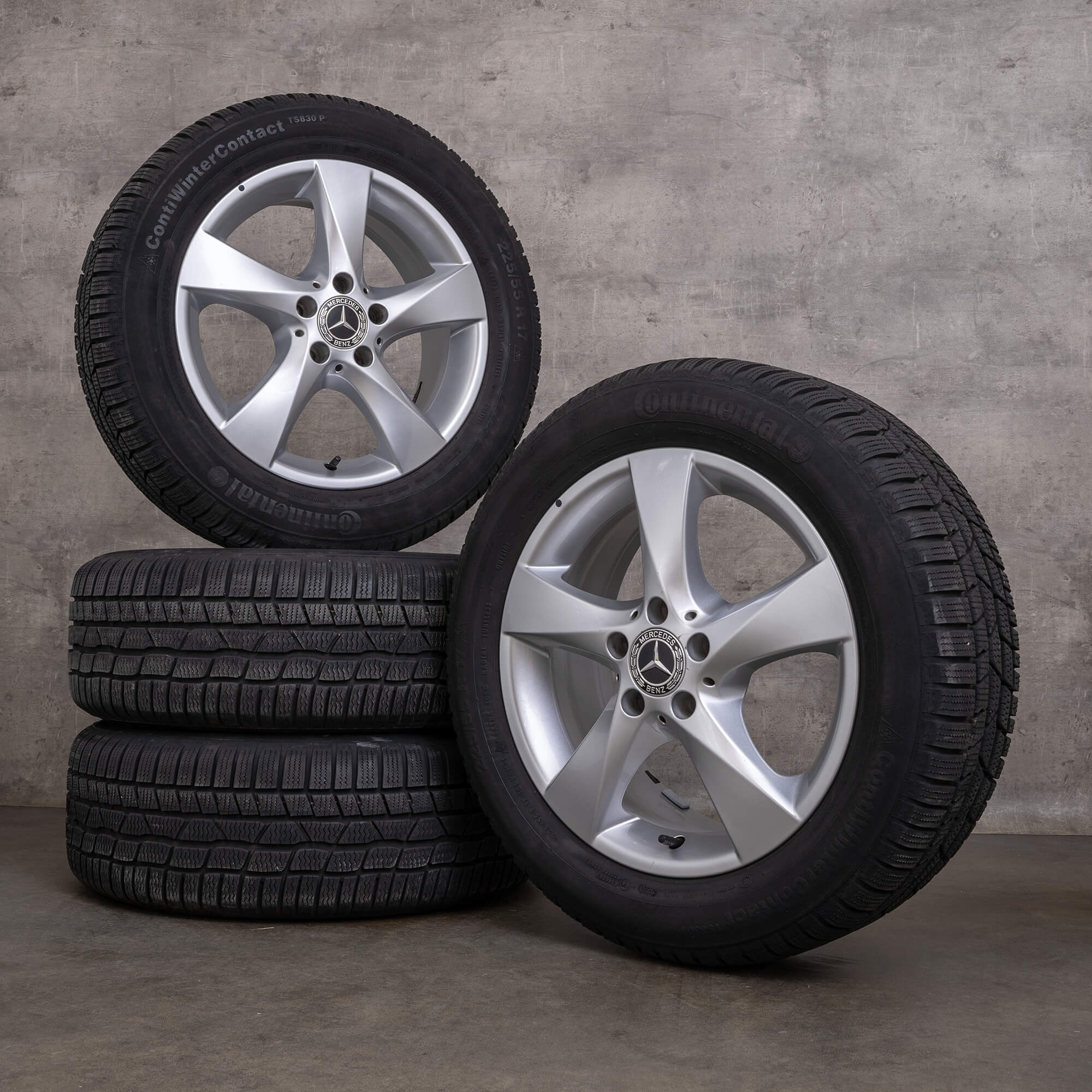 Originální zimni alu kola Mercedes Benz třídy V 17" W447 Vito Viano 7mm disky A4474012200 stříbrná