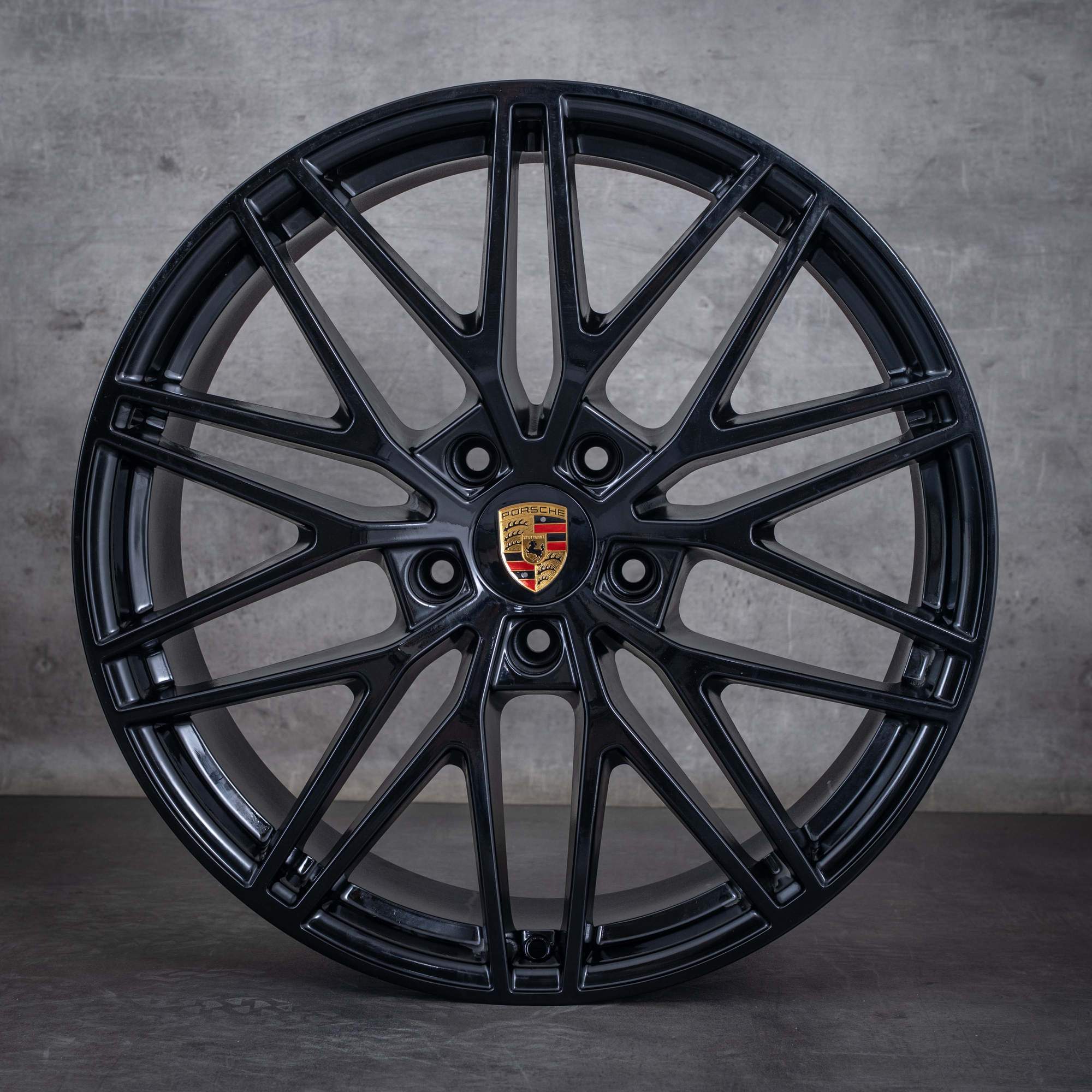 Oryginalne felgi Porsche Cayenne 21 cali 9YA II E3 9Y0601025CD 9Y0601025CE RS Spyder czarne błyszczące