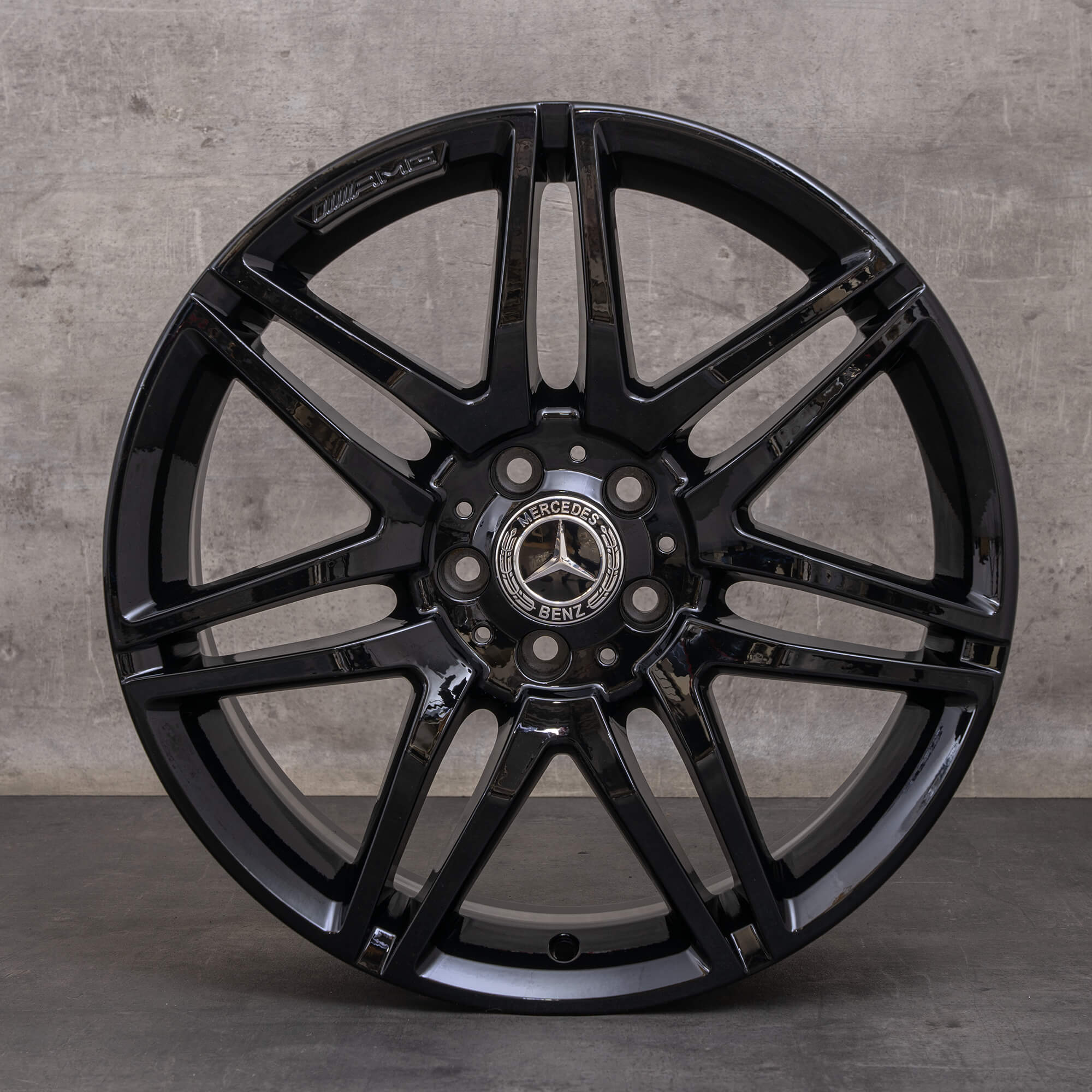 Genuine Mercedes Benz E-Class AMG jante 19 inch W212 S212 A2124014502 A2124014602 negru lucios