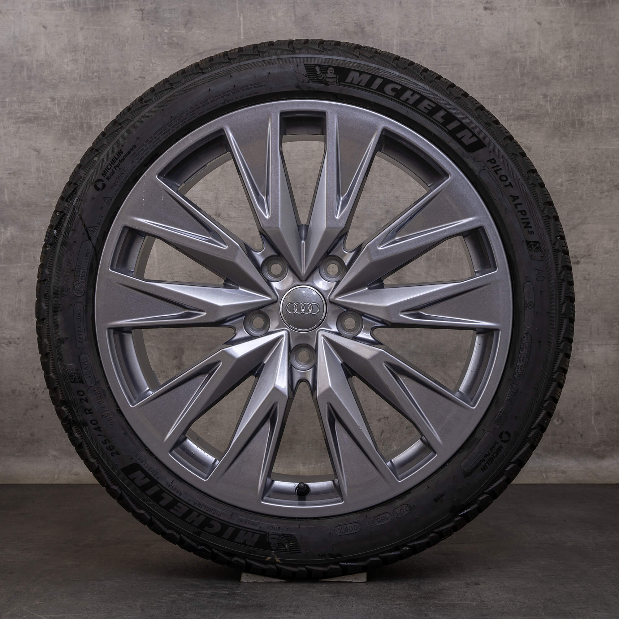 Jantes e pneus inverno originais Audi A6 S6 tron jantes GH de 20 polegadas 85E601025B 85E601025C antracite brilhante NOVO