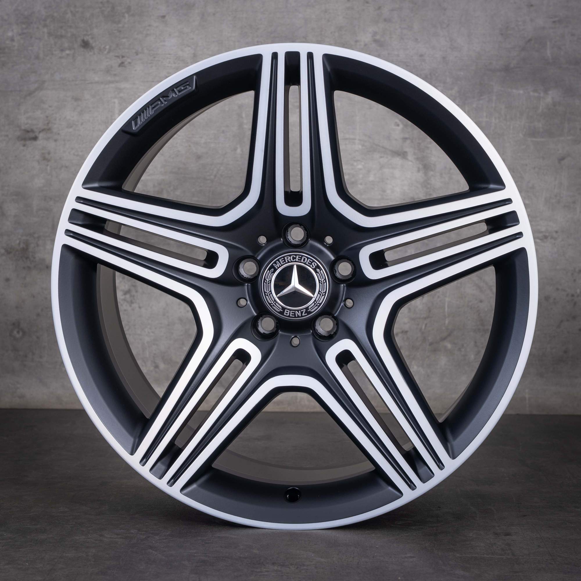Jante originale Mercedes-Benz SL 63 & 65 AMG de 19 inci R231 W231 A2314010000 A2314011902 negru mat față diamantată NOI