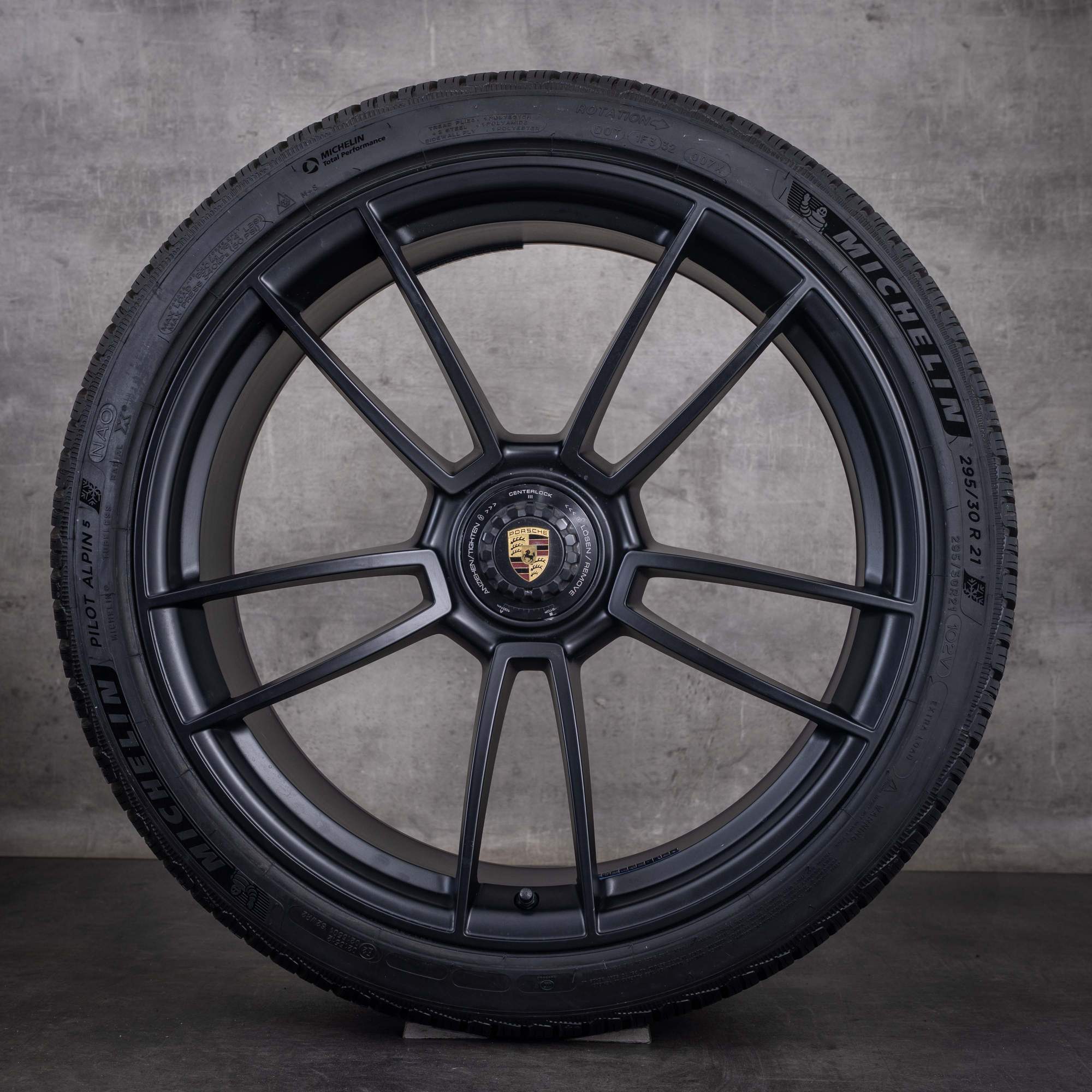 Originale Porsche 992 I vinterhjul 20 21 tommer GTS-fælge 992044602BA mat sort - hjul 4 af 4
