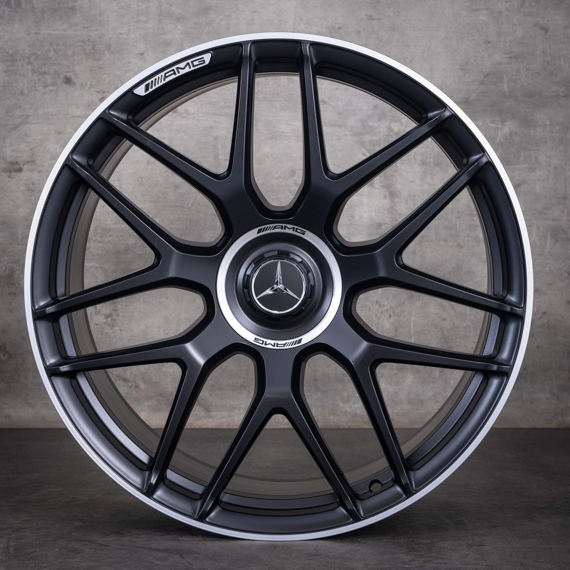 Original Mercedes Benz GLC 63 & S AMG Felgen 21 Zoll C253 X253 A2534014000 A2534014100 schwarz matt glanzgedreht NEU