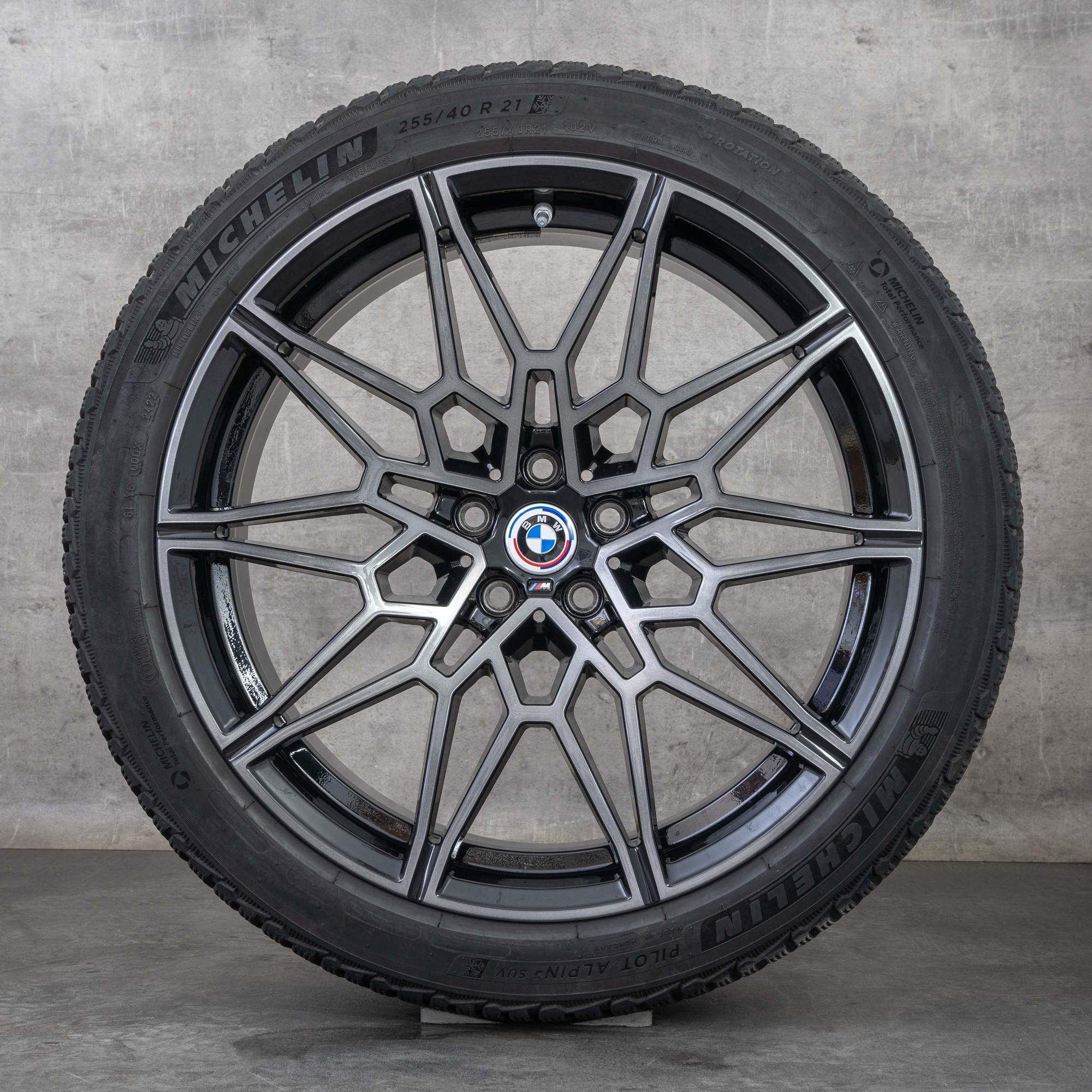 Jantes originais BMW X3M X4M 21 polegadas F97 F98 jantes verão 892 M 9501476 9501479 preto polido viradas