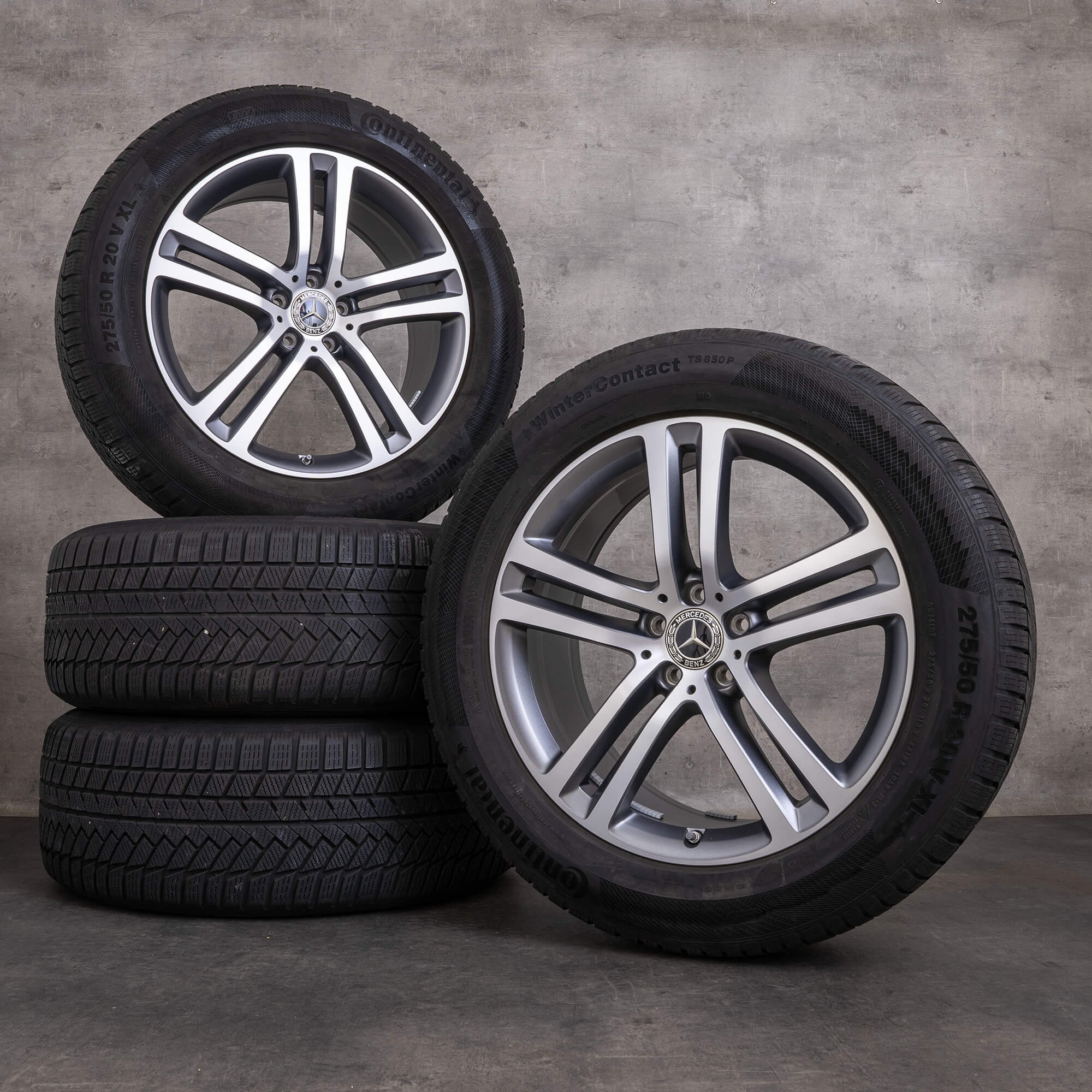 Orijinal Mercedes Benz GLE kış jant lastik 20 inç X167 SUV C167 Coupe jantlar A1674012400 A1674012500 himalaya gri mat parlak tornalanmış