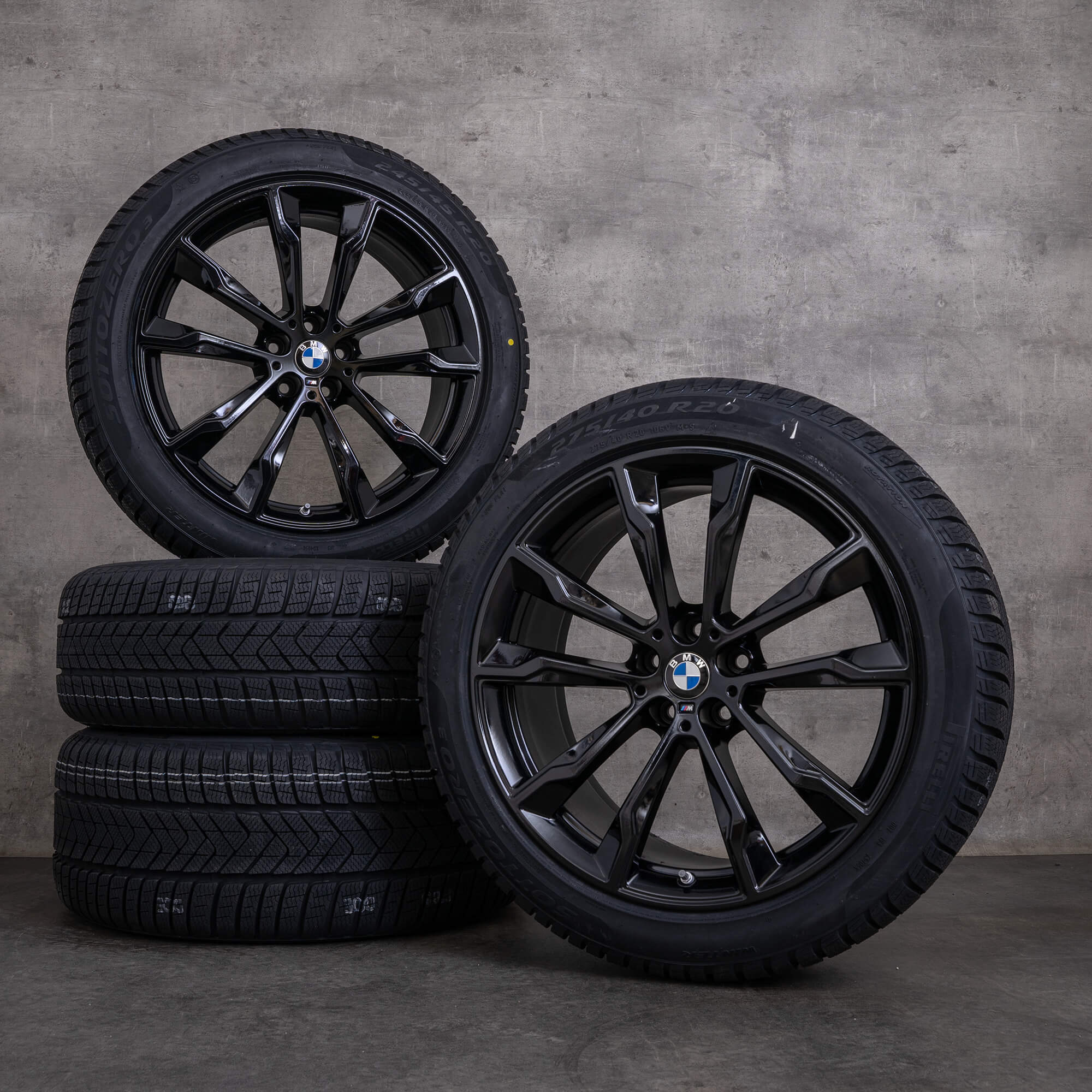 Originele BMW X3 X4 winterbanden op velg 20 inch G01 G02 velgen Styling 699 M 7916265 7916266 jet black NIEUW