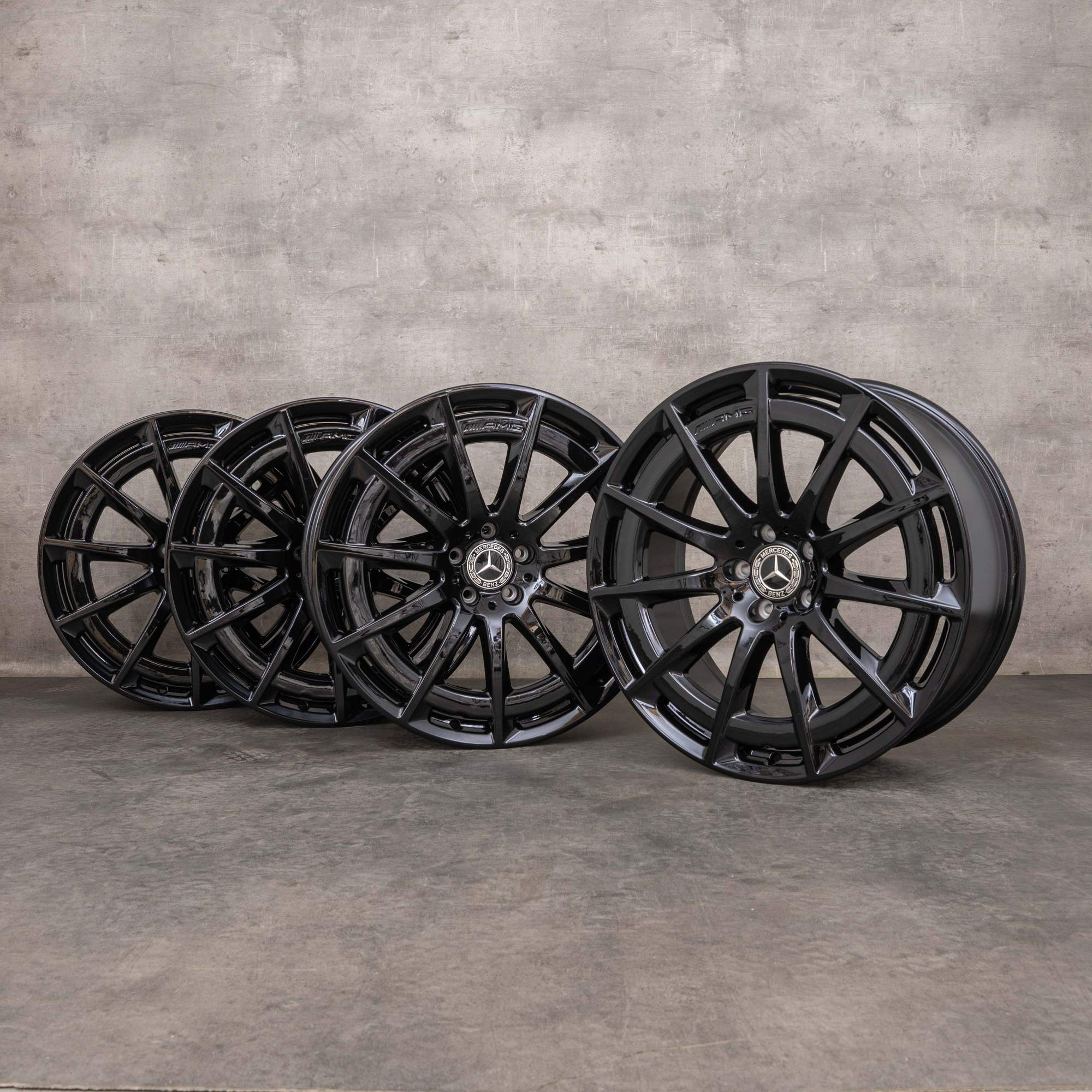 Originali Mercedes Benz EQS & 53 AMG cerchi auto 21 pollici 4Matic V297 A2974011400 nero lucido