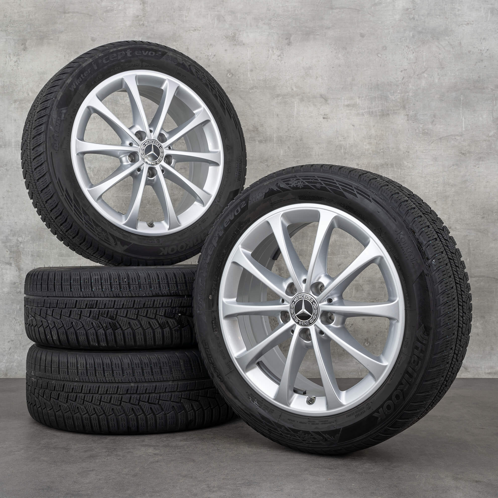 Mercedes Benz 17 Zoll Felgen A B Klasse W177 W247 CLA W118 Winterkompletträder