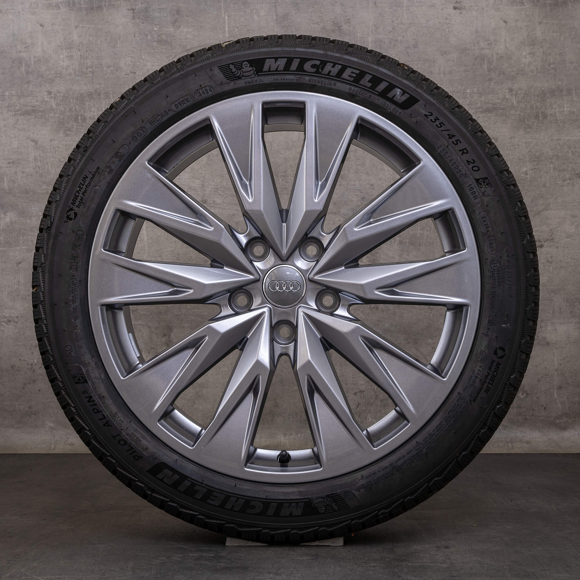 Jantes e pneus inverno originais Audi A6 S6 tron jantes GH de 20 polegadas 85E601025B 85E601025C antracite brilhante NOVO