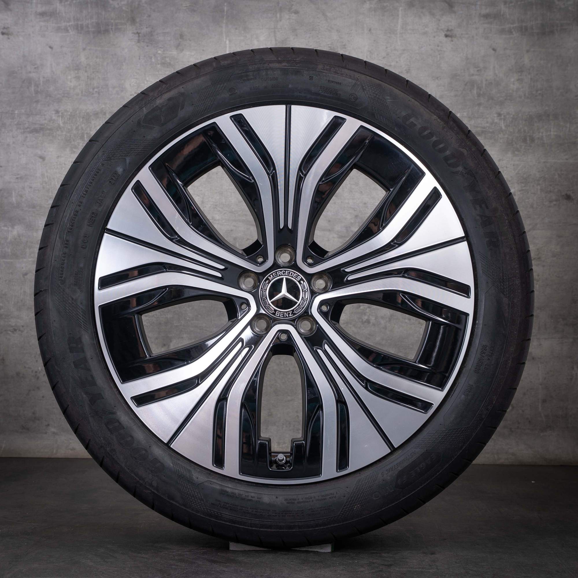 Originale Mercedes-Benz EQE SUV-felger 20 tommer X294 sommerhjul A2944010600, svart, frontpolert