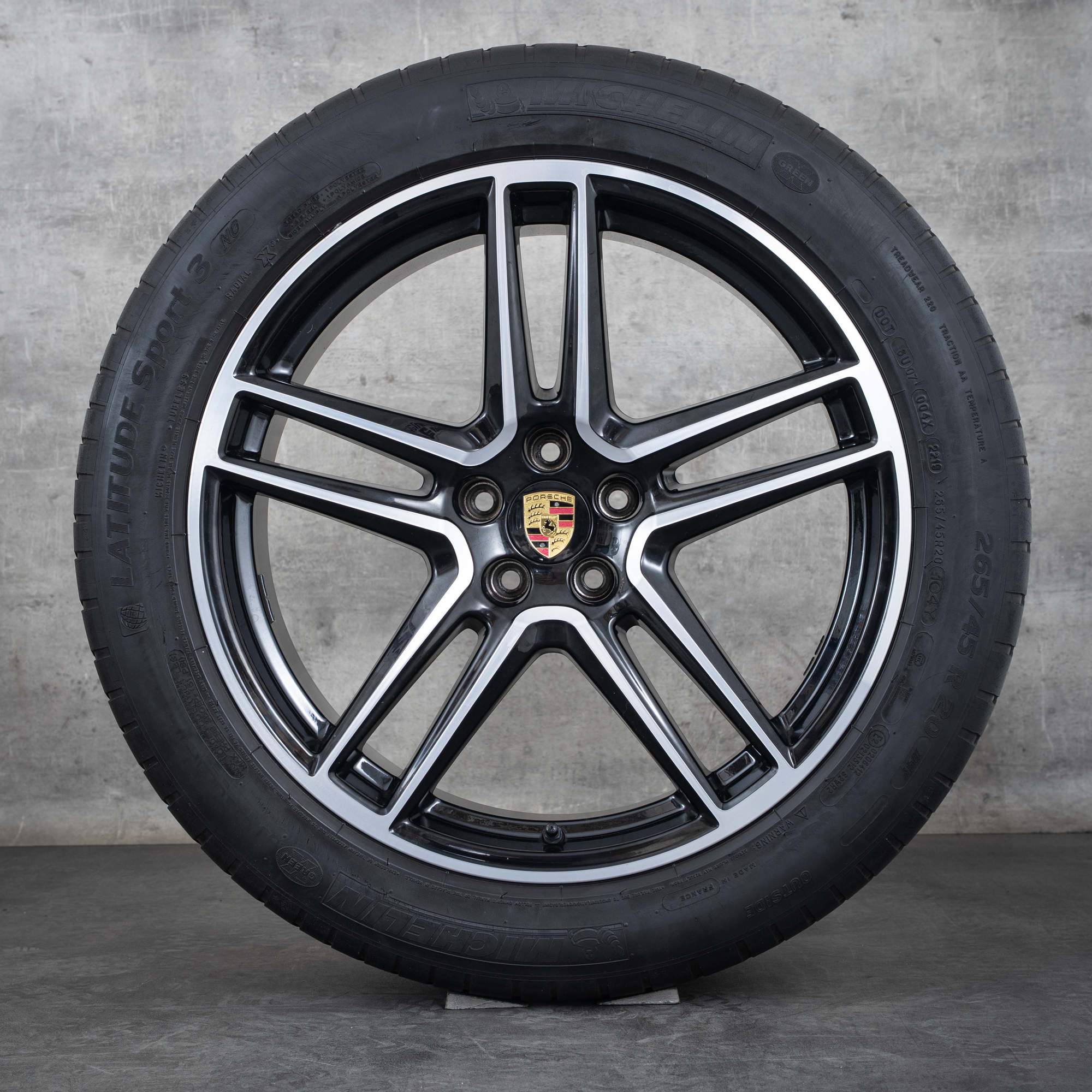 Anvelope de iarnă originale Porsche Macan II jante 20 inch 95B601025DJ 95B601025DK negru Lucios
