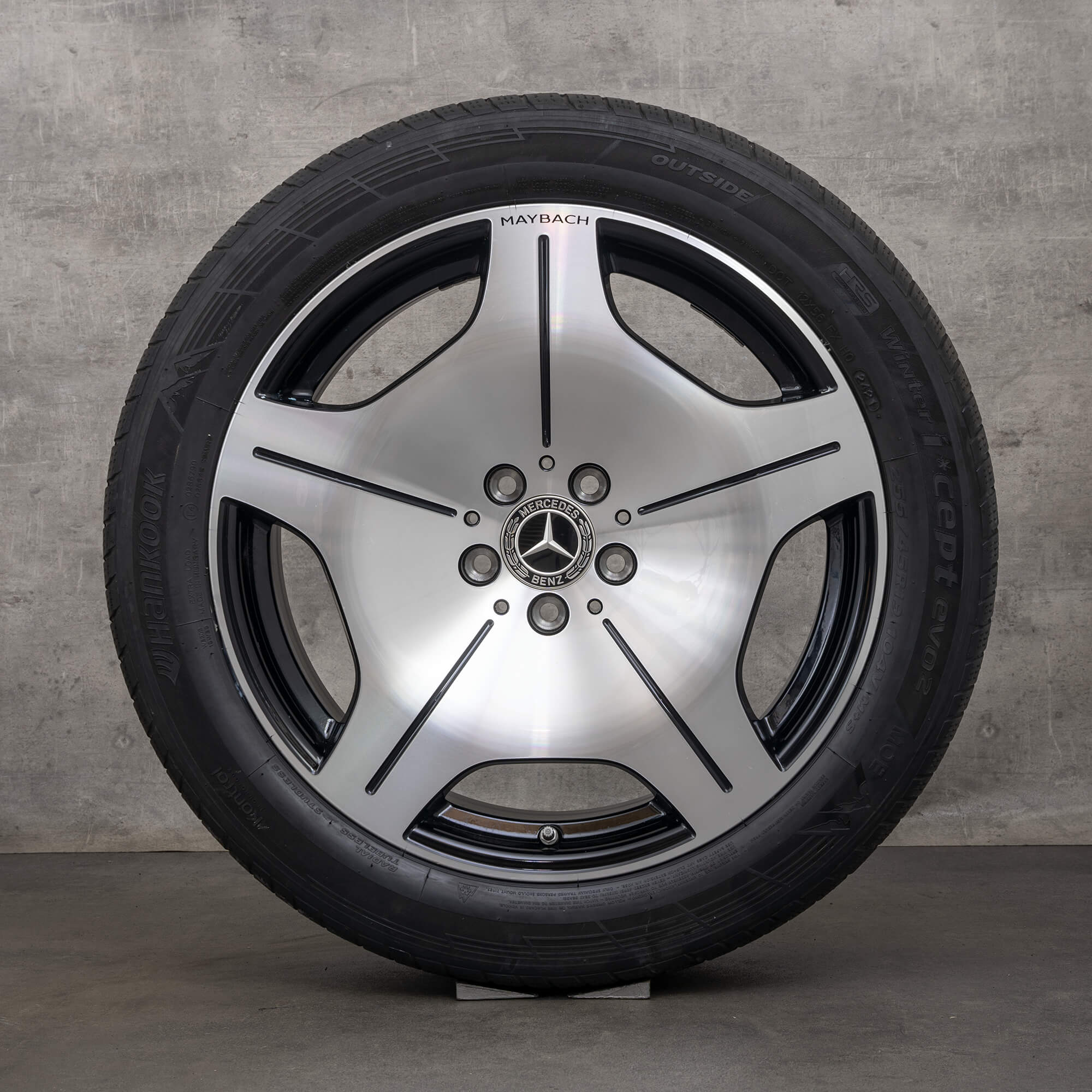 Alkuperäiset Mercedes Maybach S-sarjan vanteet 19 tuuman Z223 W223 talvirenkaat A2234016900 musta kiillotettu UUTUUS