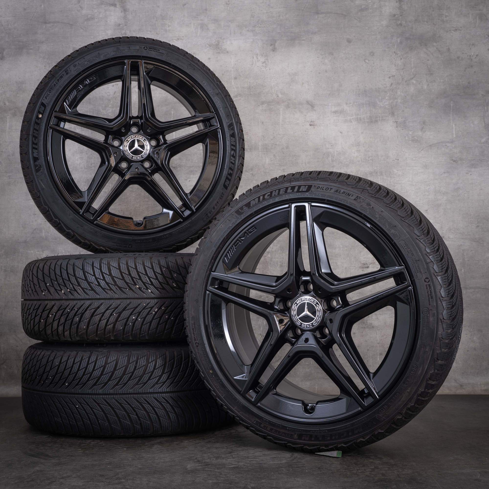 Mercedes Benz A-Klasse A35 AMG Winterräder 18 Zoll W177 V177 Felgen A1774014000 schwarz glanz