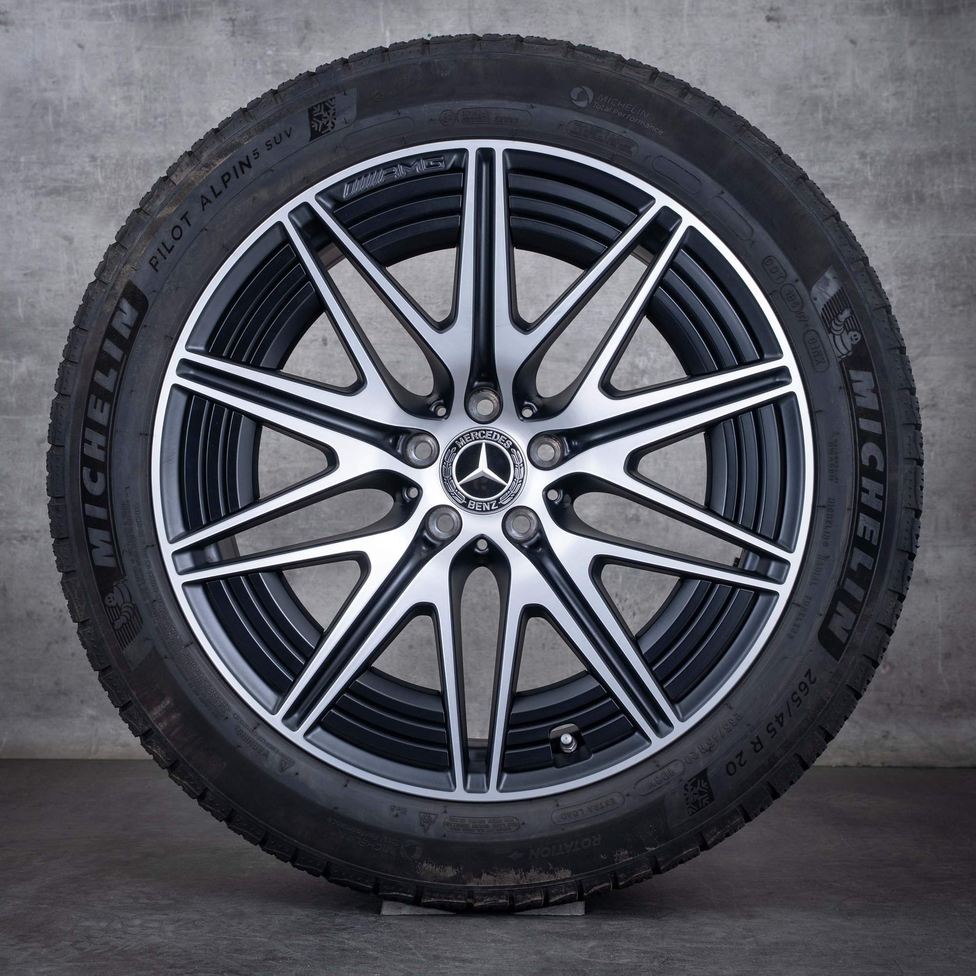 Oryginał Mercedes Benz GLC 43 63 AMG koła zimowe 20 cali X254 C254 Felgi A2544016800 A2544011300 czarny mat Polerowane wykończenie