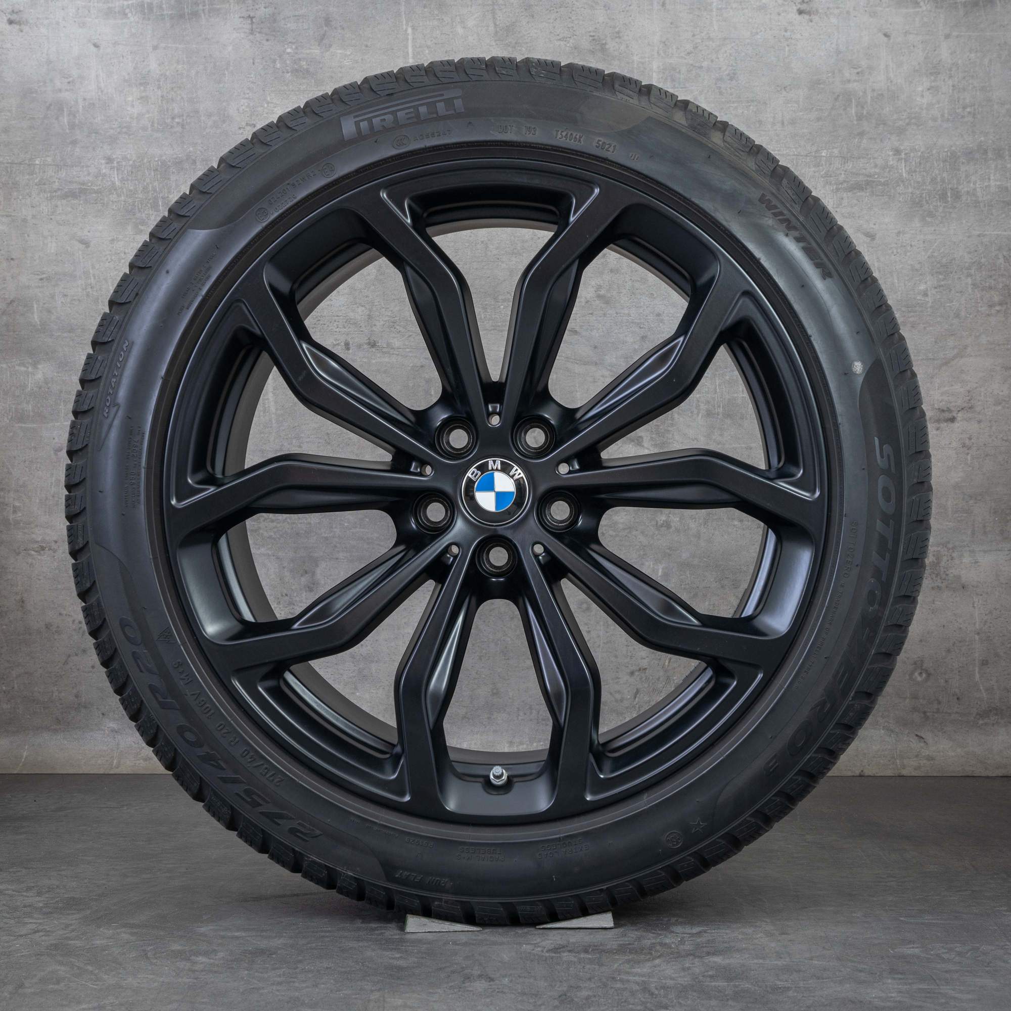 Oryginalał BMW X3 X4 koła zimowe 20 cali G01 G02 felgi stylizacja 695 6881208 6881209 czarny mat