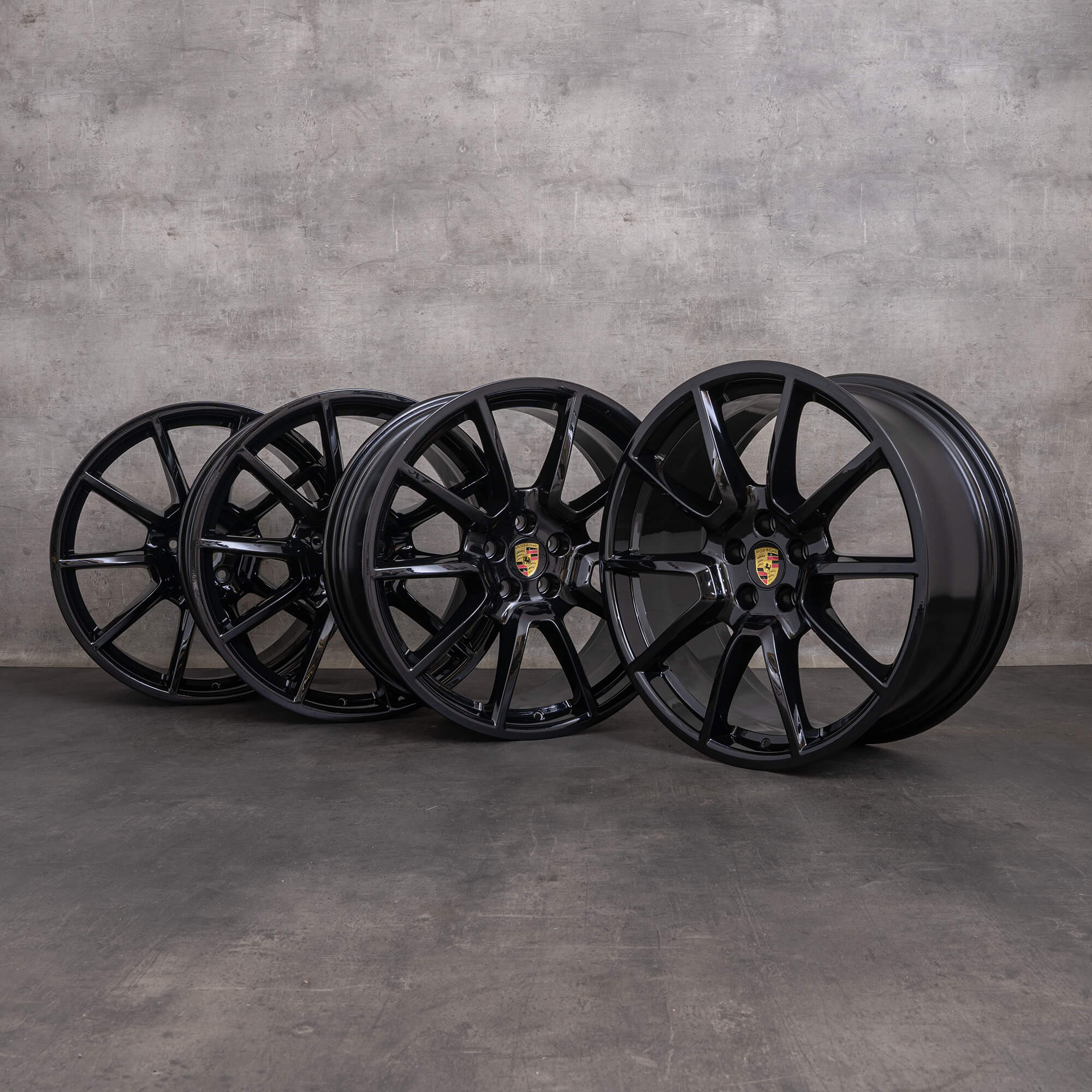 Originale Porsche Macan fælge 20 tommer 95B601025BH 95B601025BJ sort blank