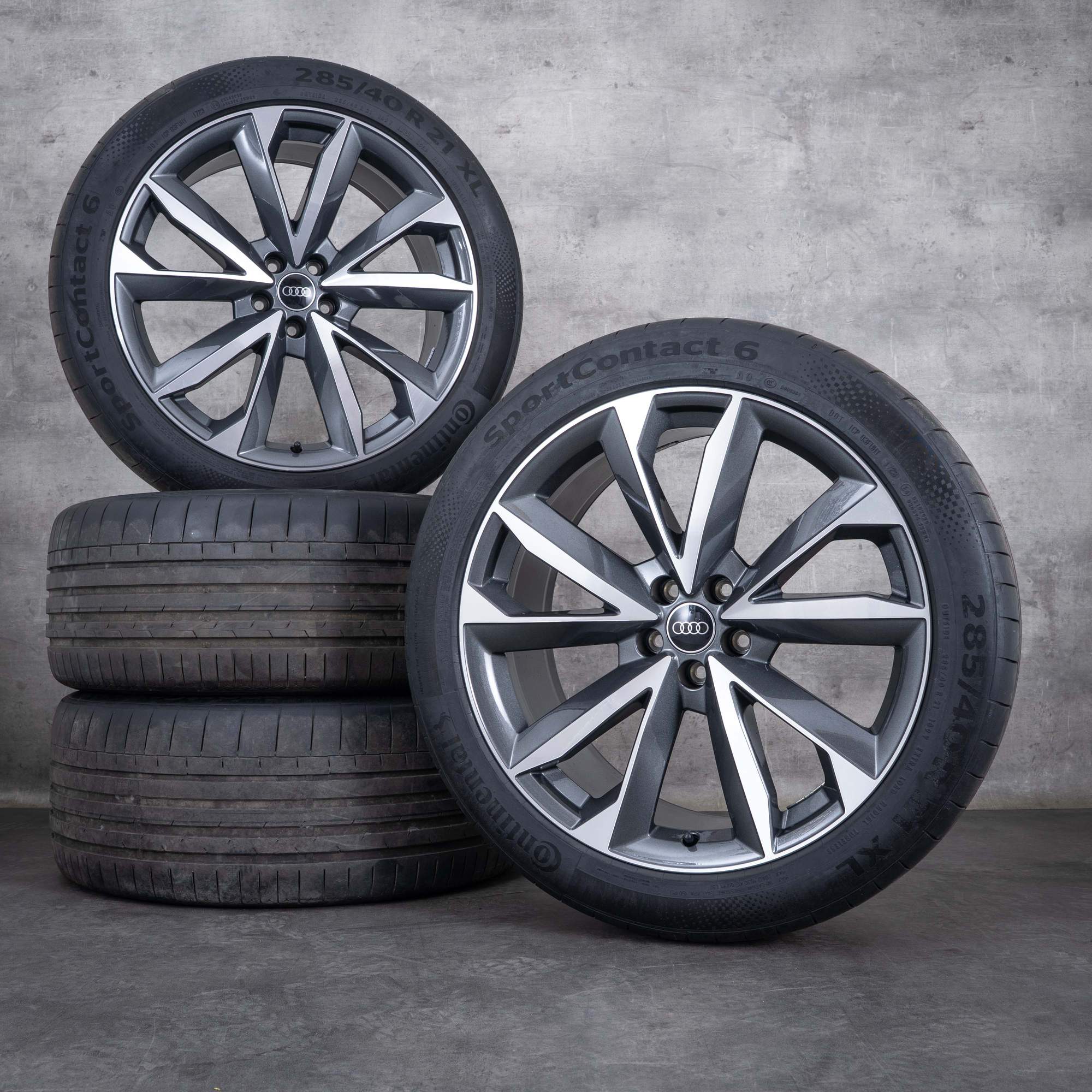 Original Audi Q7 SQ7 Felgen 21 Zoll 4M Sommerräder 4M0601025BP titan glanzgedreht