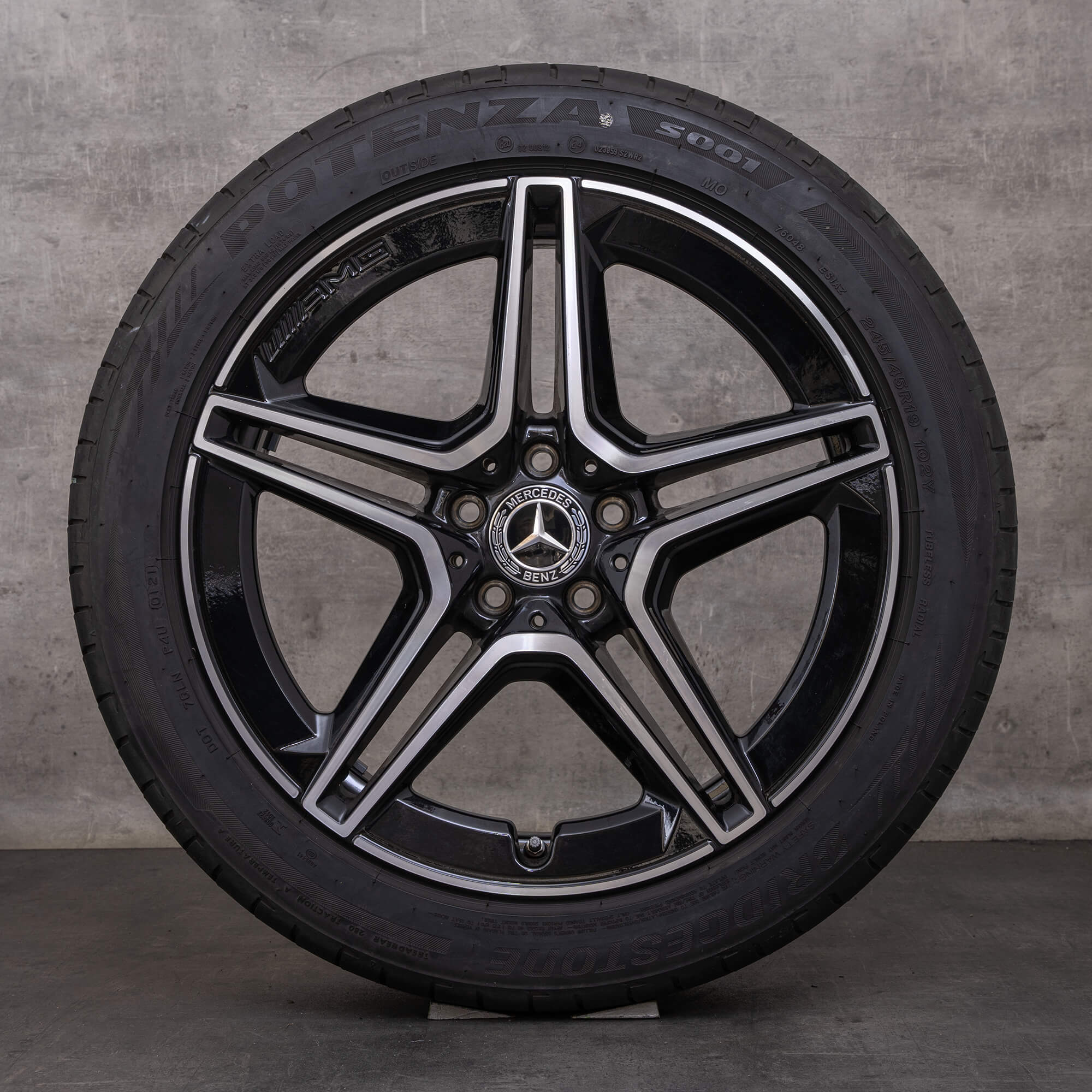 Orijinal Mercedes Benz E-Serisi kış jant lastik 19 inç X213 Allterrain jantlar A2534015300 siyah parlak tornalı