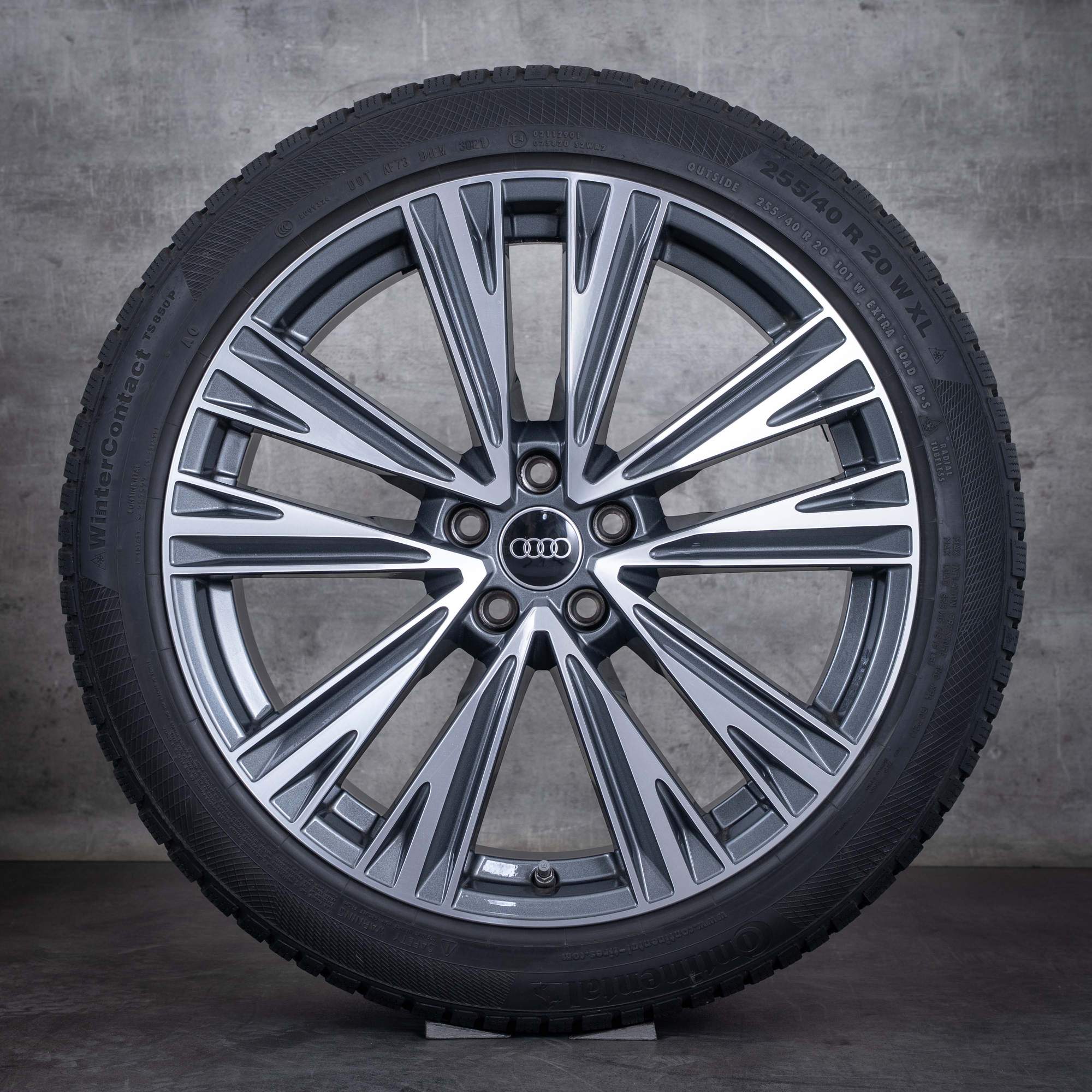 Alkuperäiset Audi A6 S6 talvirenkaat 20 tuuman 4K C8 vanteet 4K0601025J titaani kiillotettu