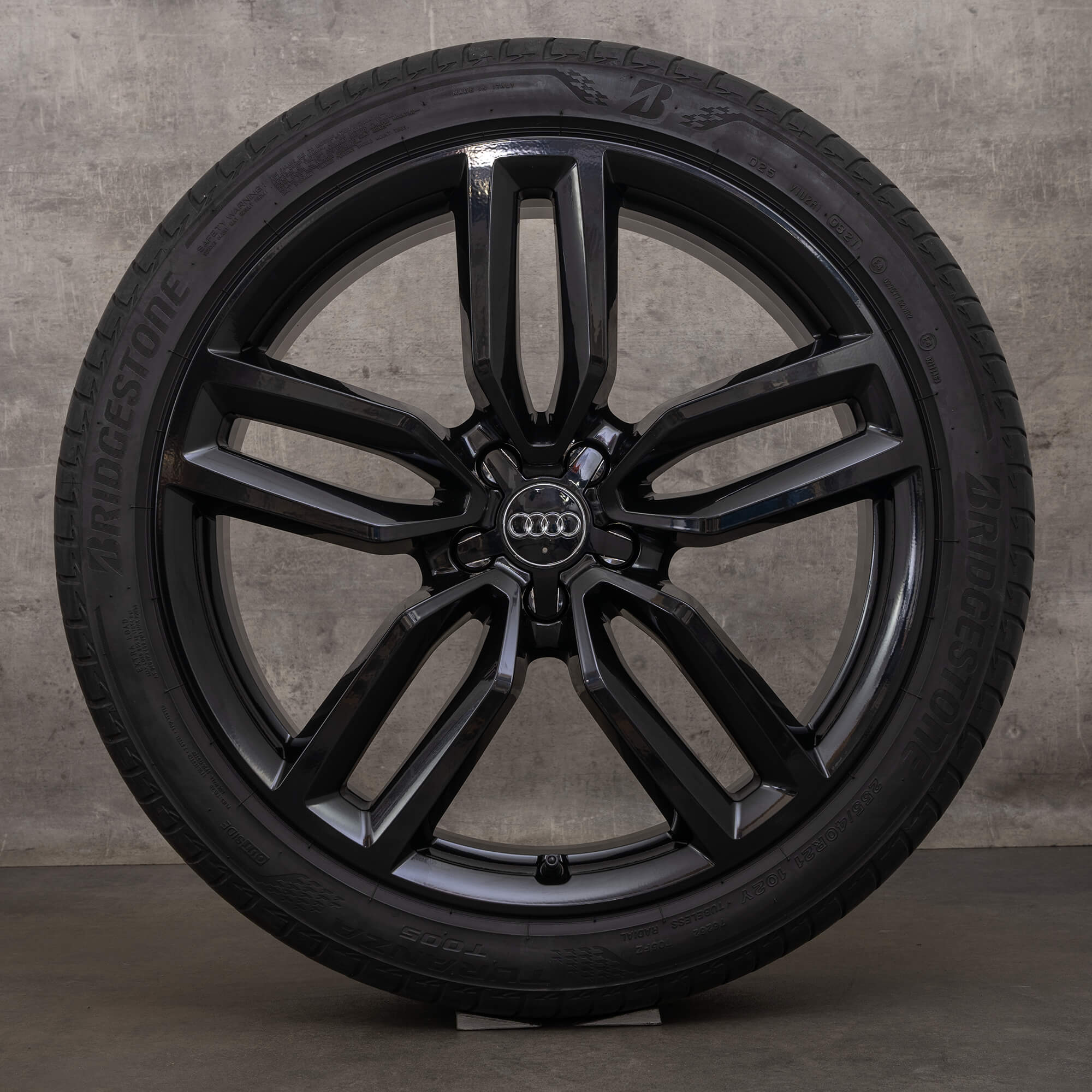 Original Audi Q5 SQ5 21 inch 8R jante anvelope de vară 8R0601025AM negru S-Line