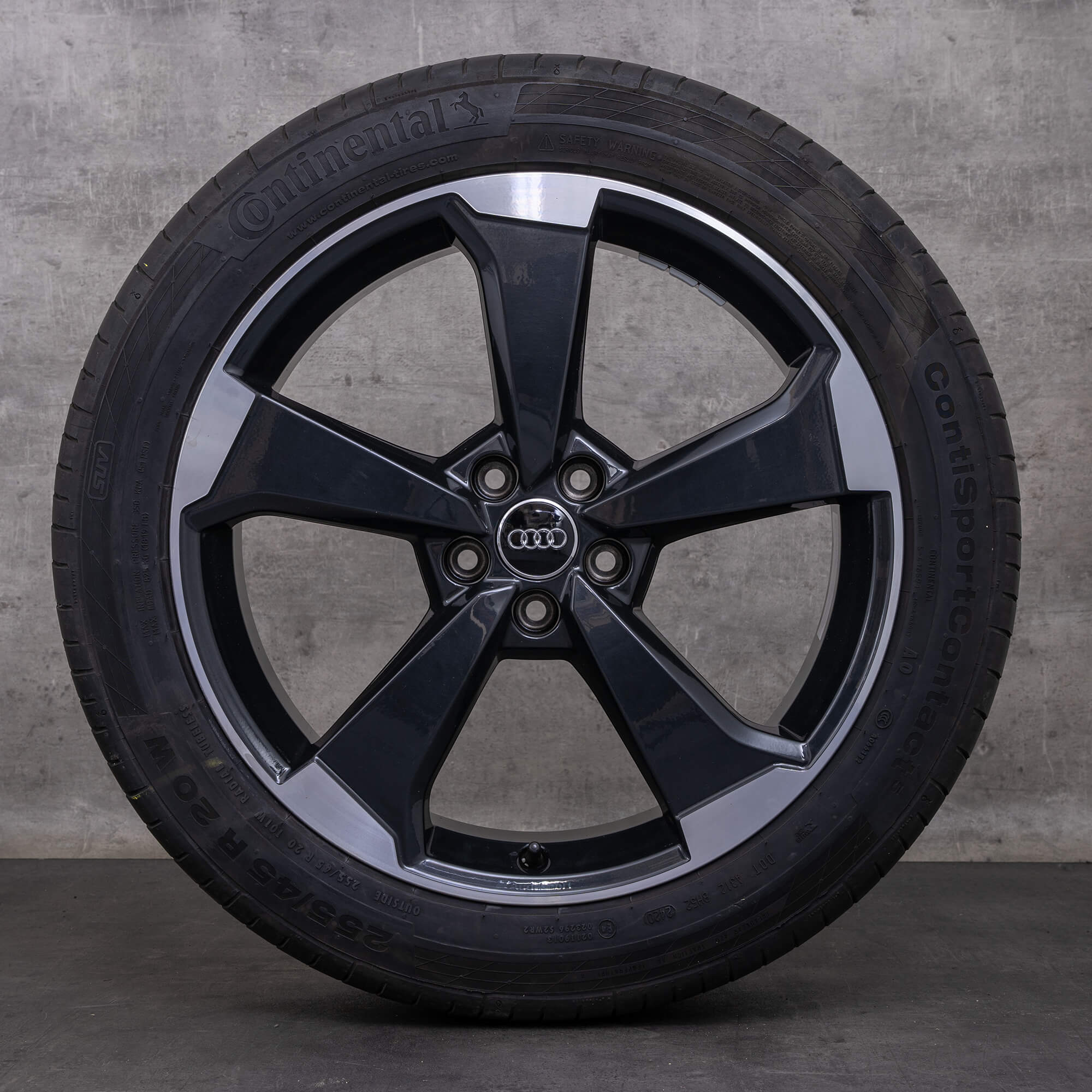 Original Audi Q5 SQ5 Felgen 20 Zoll FY Sommerräder Rotor 80A601025AQ schwarz glanzgedreht