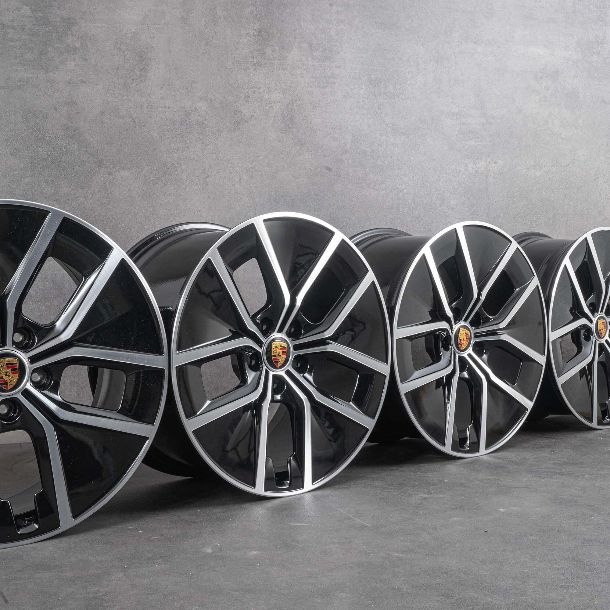 Oryginalne felgi Porsche Taycan 9J1 II 21 cali 9J1601025BS 9J1601025BT Aero czarne polerowane NOWOŚĆ