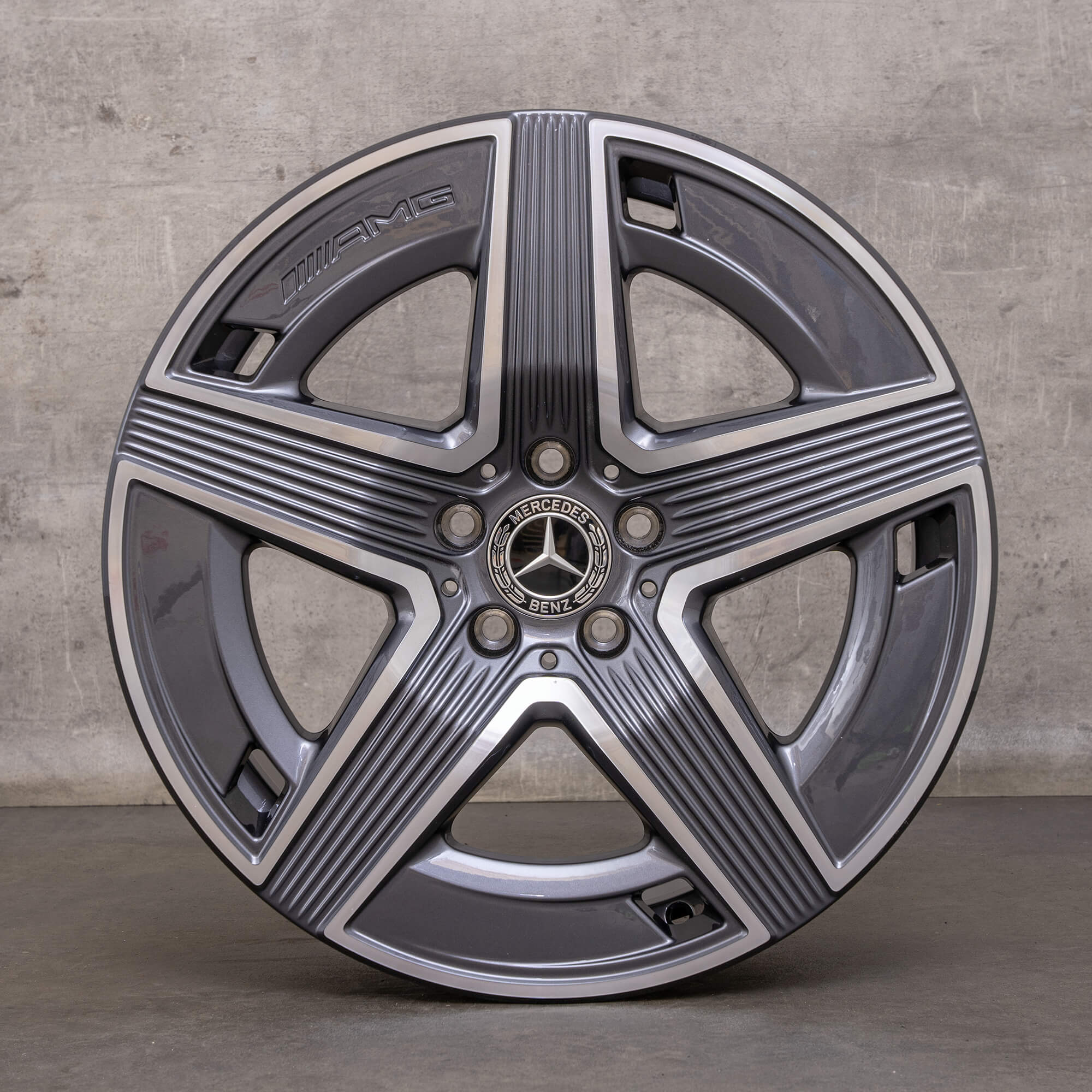 Ekte Mercedes Benz GLC felger 19-tommers C254 A2544010400 A2544010500 himalaya grå blank snudd NY