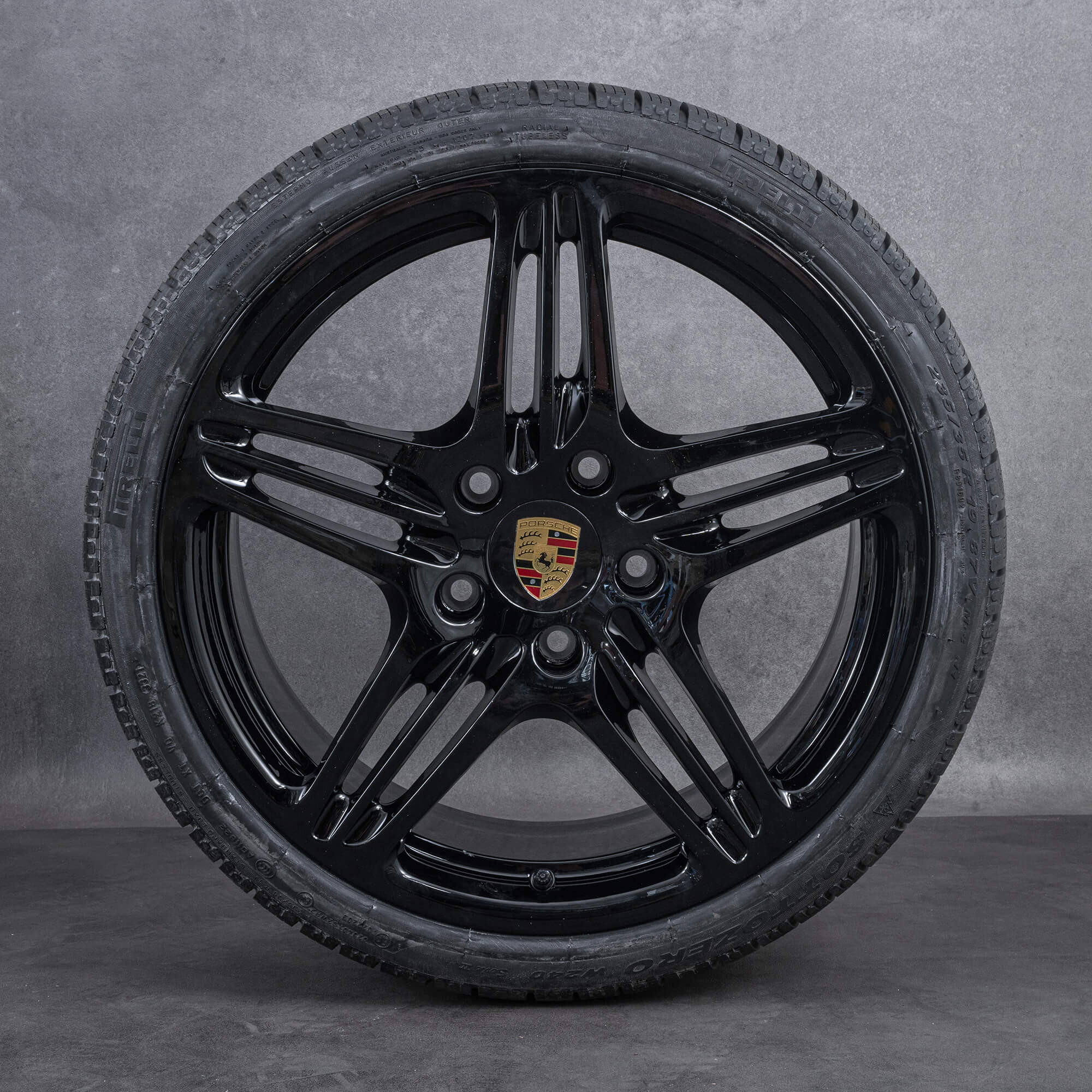Original Porsche 911 Winterrder 19 polegadas 997 Turbo & S jantes 99736215605 99736216202 preto alto brilho