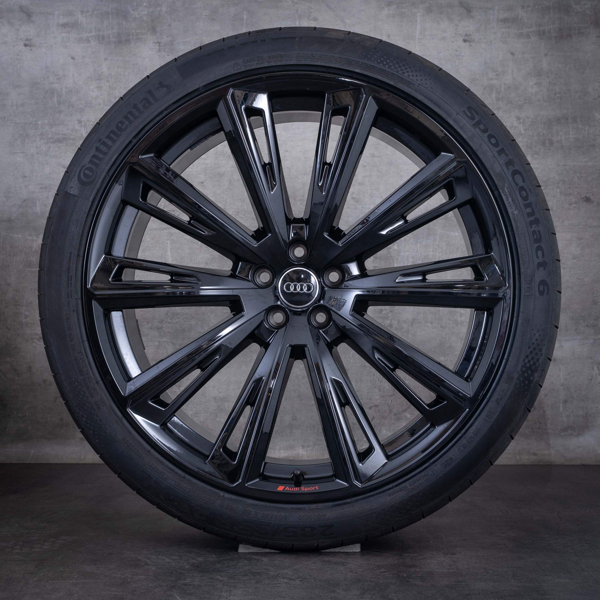 Original Audi Q8 SQ8 Felgen 23 Zoll 4M8 Sommerräder Trapezoid 4M8601025R schwarz glanz