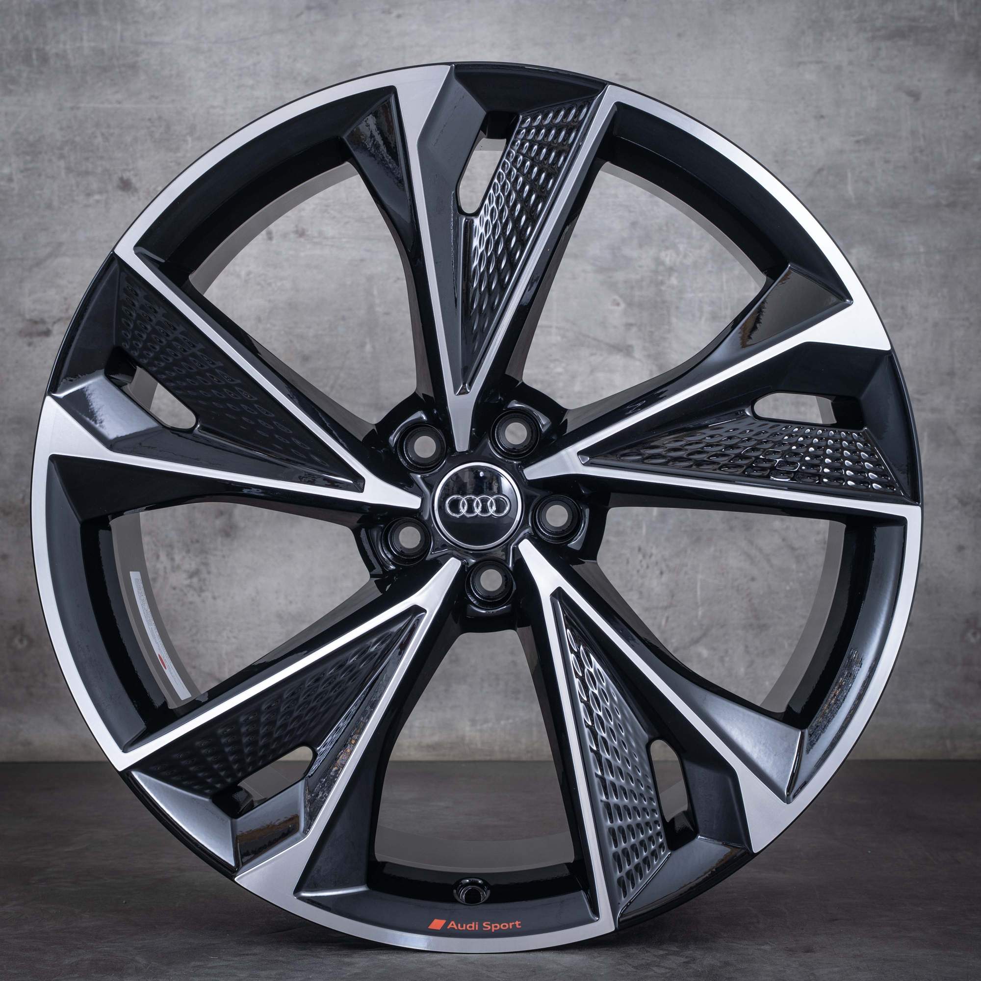 OEM Audi RS6 RS7 Rims 22 inch 4K C8 4K0601025BC black polisched NEW