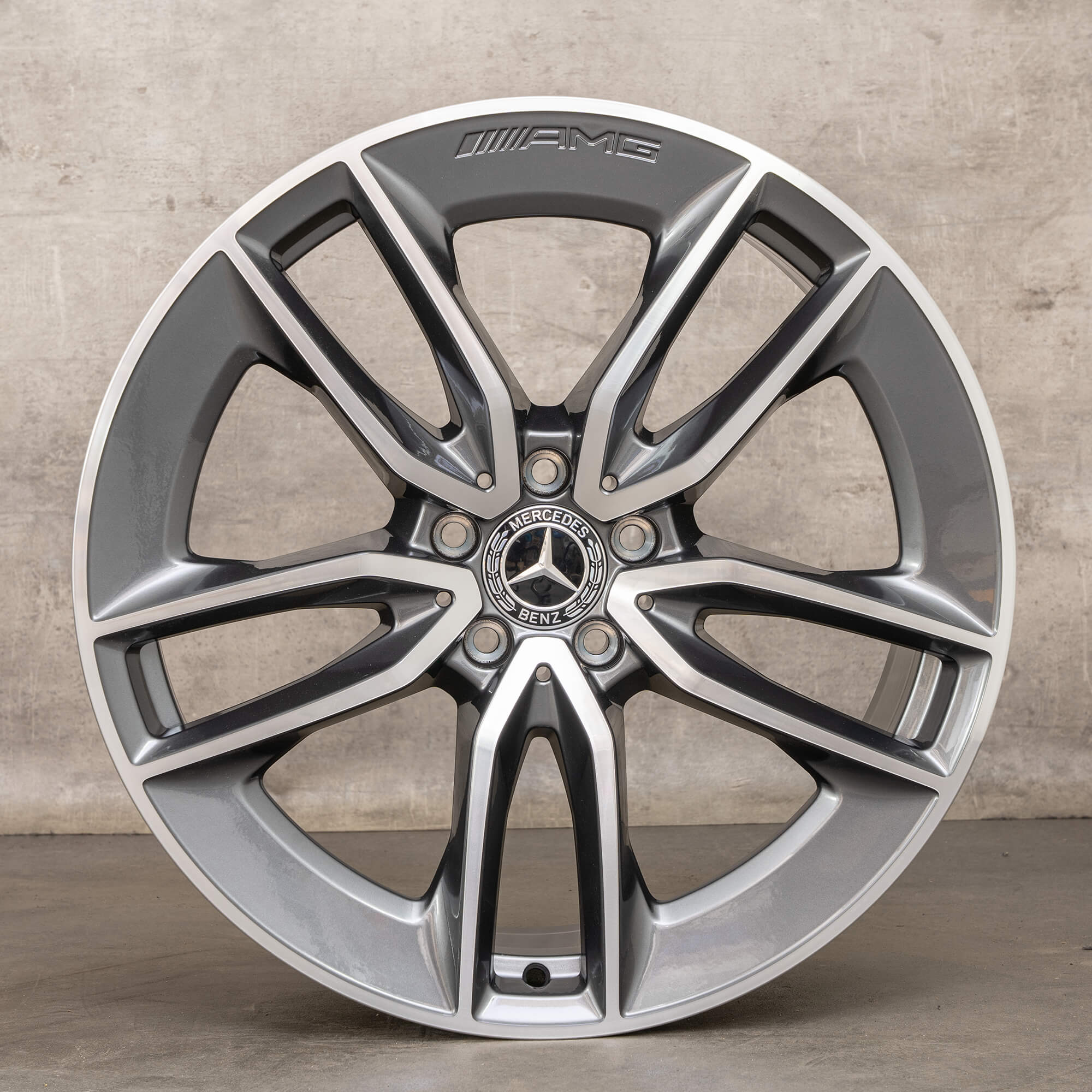 Original Mercedes Benz Clase E AMG llantas 20 pulgadas E43 E53 W213 W238 A2134014900 A2134015000 himalya gris brillante torneado NUEVO