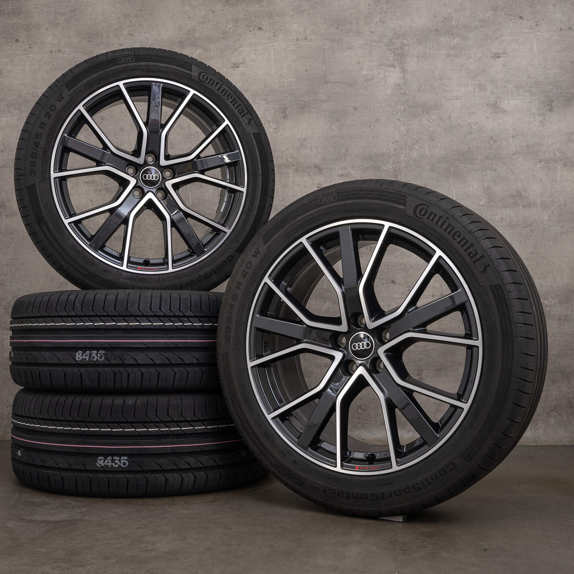 Cerchioni estivi originali Audi Q5 SQ5 FY da 20 pollici 80A601025BP neri