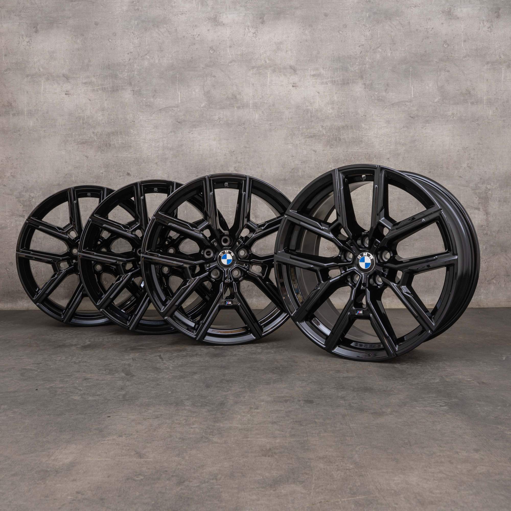 Oryginalne felgi BMW serii 4 i4 19 cali G26 Gran Coupe Styling 859 M 8747304 8747305 czarne błyszczące