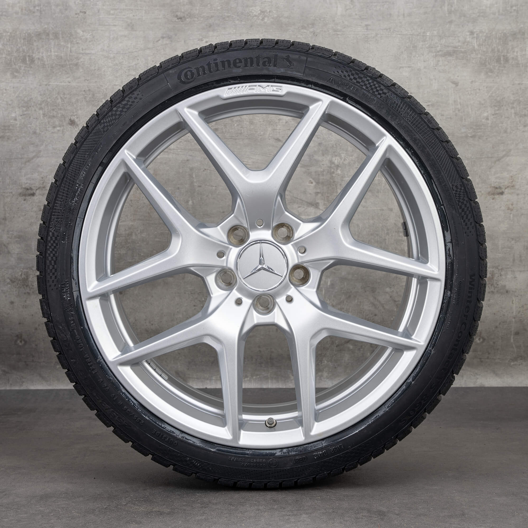 Alkuperäiset Mercedes Benz AMG GT talvirenkaat 19 tuuman C190 R190 vanteet A1904010300 A1904010400 hopea