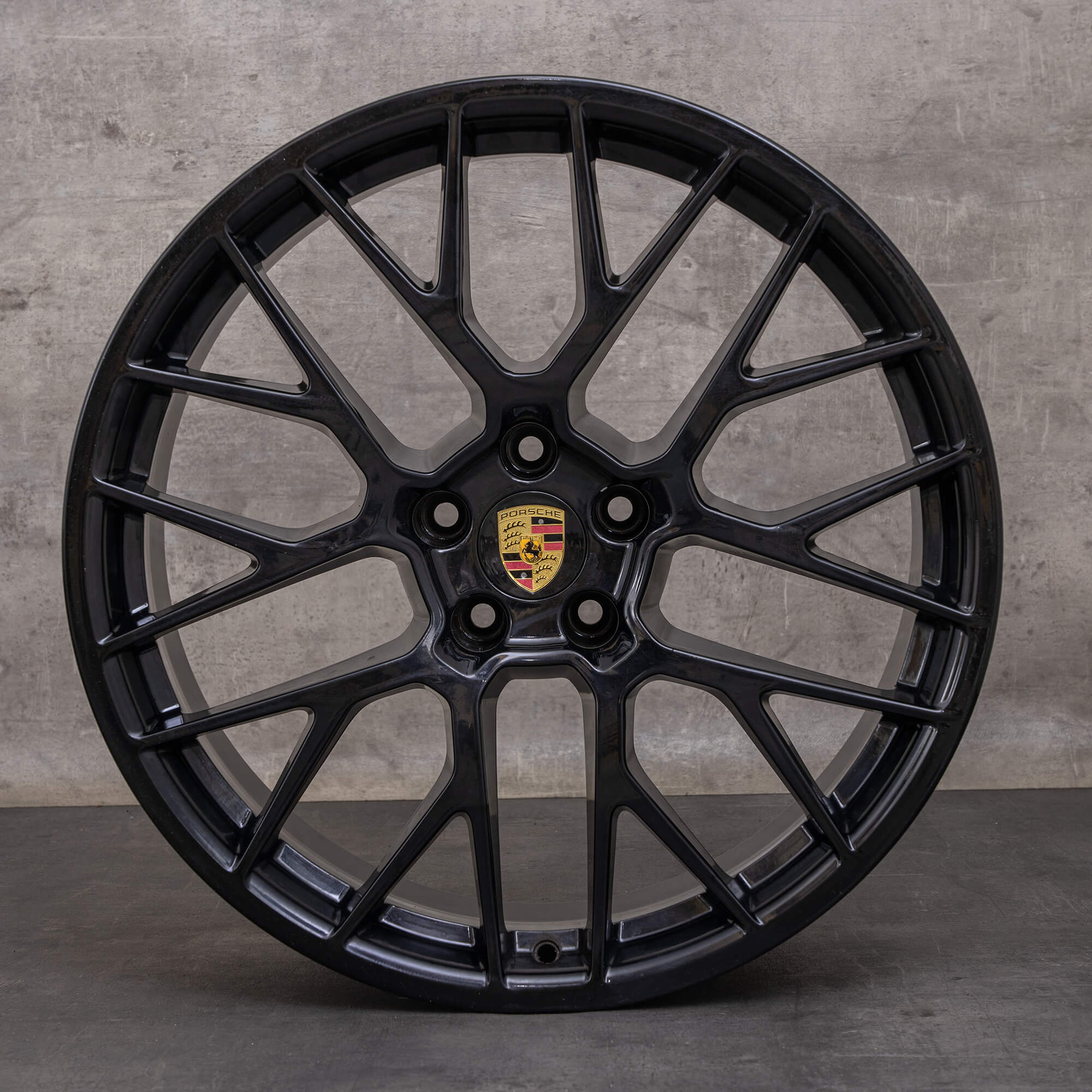 OEM Porsche Macan I & II rims 20 inch 95B601025BF 95B601025BG black glossy