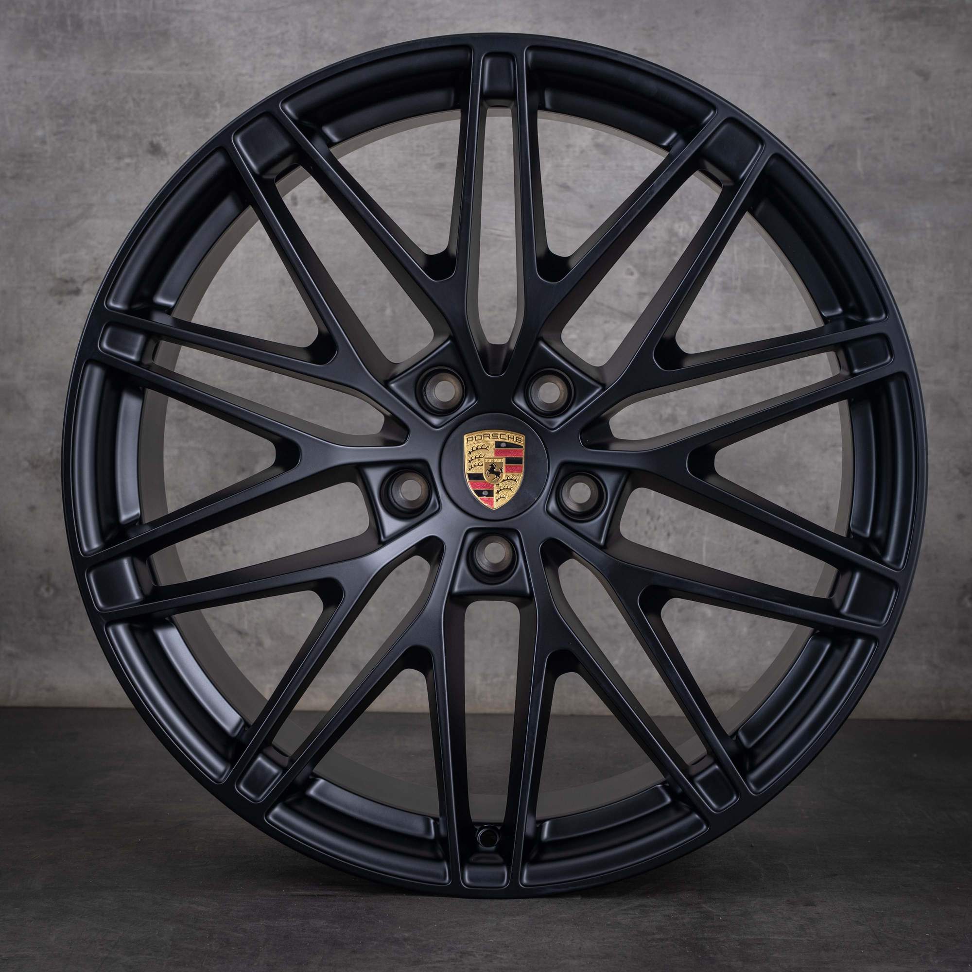 Original Porsche Macan Electric Felgen 22 Zoll H2 RS Spyder Design 95C601025AD 95C601025AE schwarz matt NEU