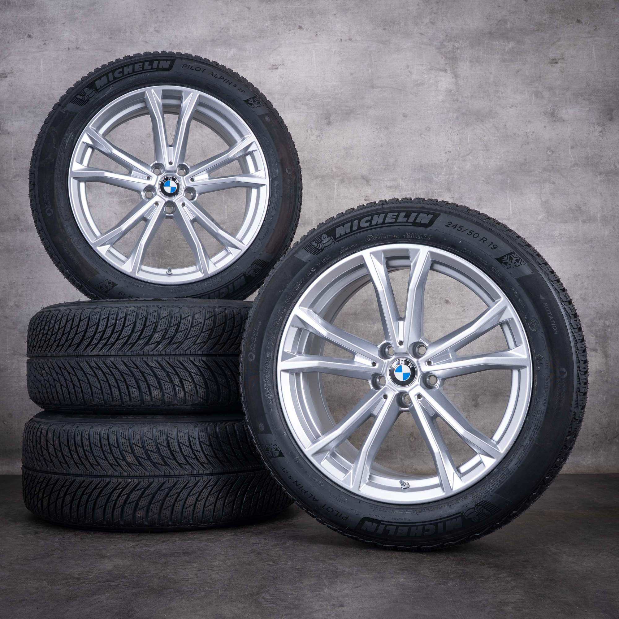 Alkuperäiset BMW 7-sarjan i7 X3 talvirenkaat 19 tuumaa G70 G45 vanteet malli 903 5A19DE0 hopea UUDET