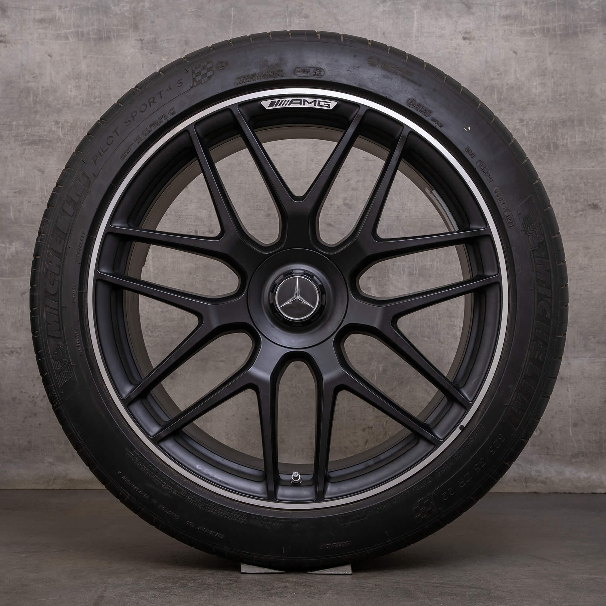 Llantas originales Mercedes Benz GLE 53 63 AMG de 22 pulgadas X167 C167 Hybrid llantas verano A1674015601 A1674015701 llanta negra torneada brillante