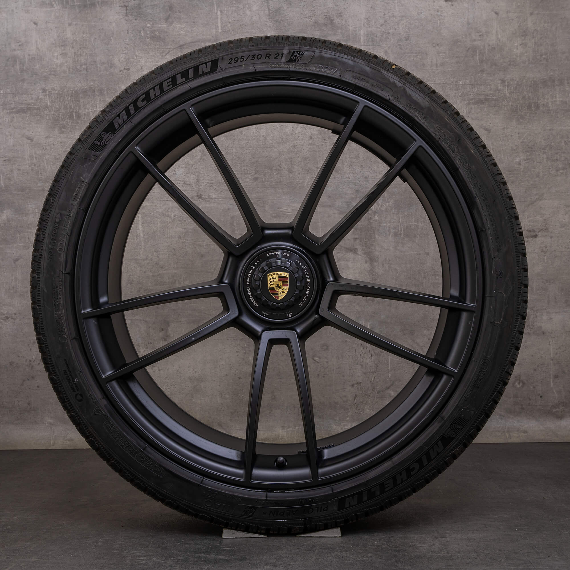 Alkuperäiset Porsche 911 -talvirenkaat 20 21 tuumaa 992 I GTS -vanteet 992601025AT 992601025AC Turbo S -vanteet mattamusta