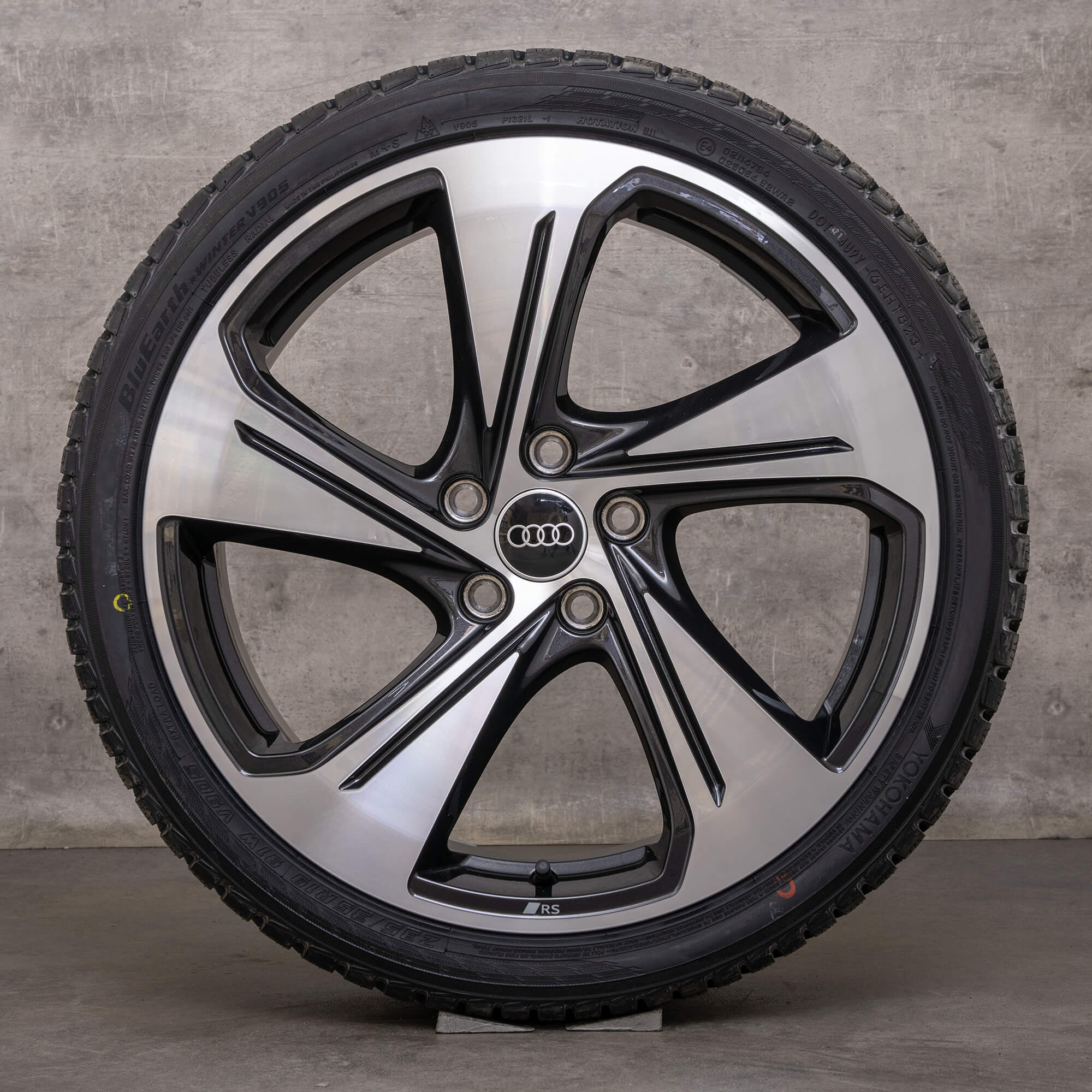 OEM Audi A3 S3 winter wheels 19 inch 8Y 8V rims 8Y0601025CG black glossy turned